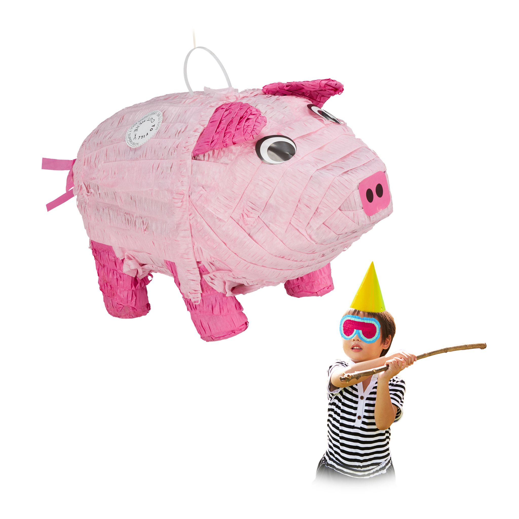 Pinata Schwein Pink-Rosa
