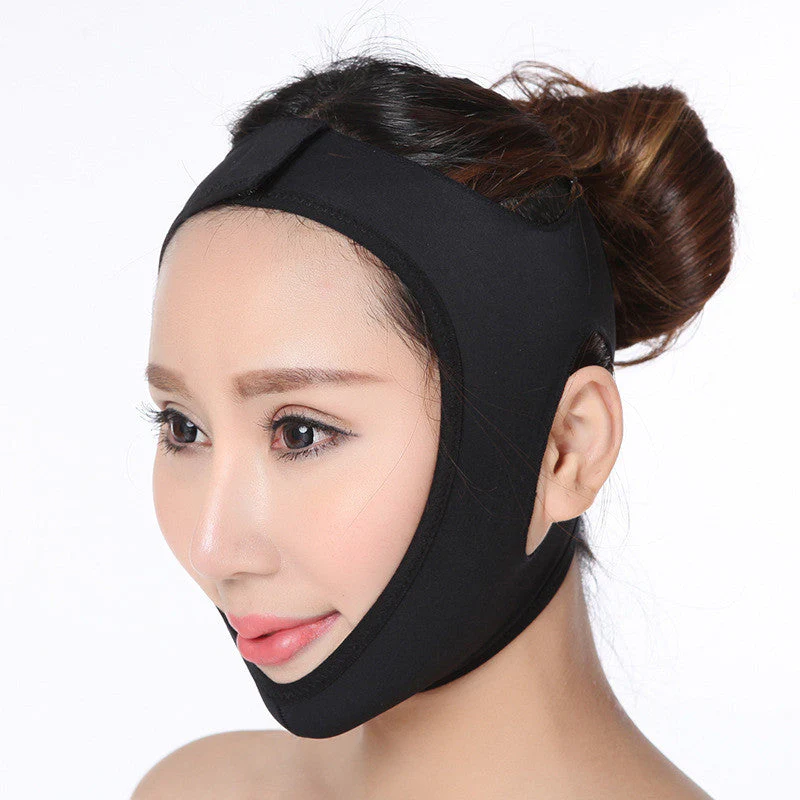 Gesichts- und Kinn Lifting Band Schwarz