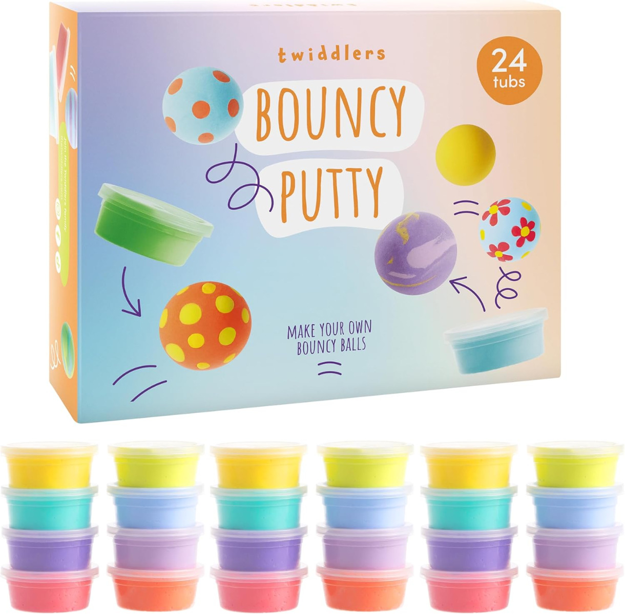 Gummiball Slime Pots 24 Stück