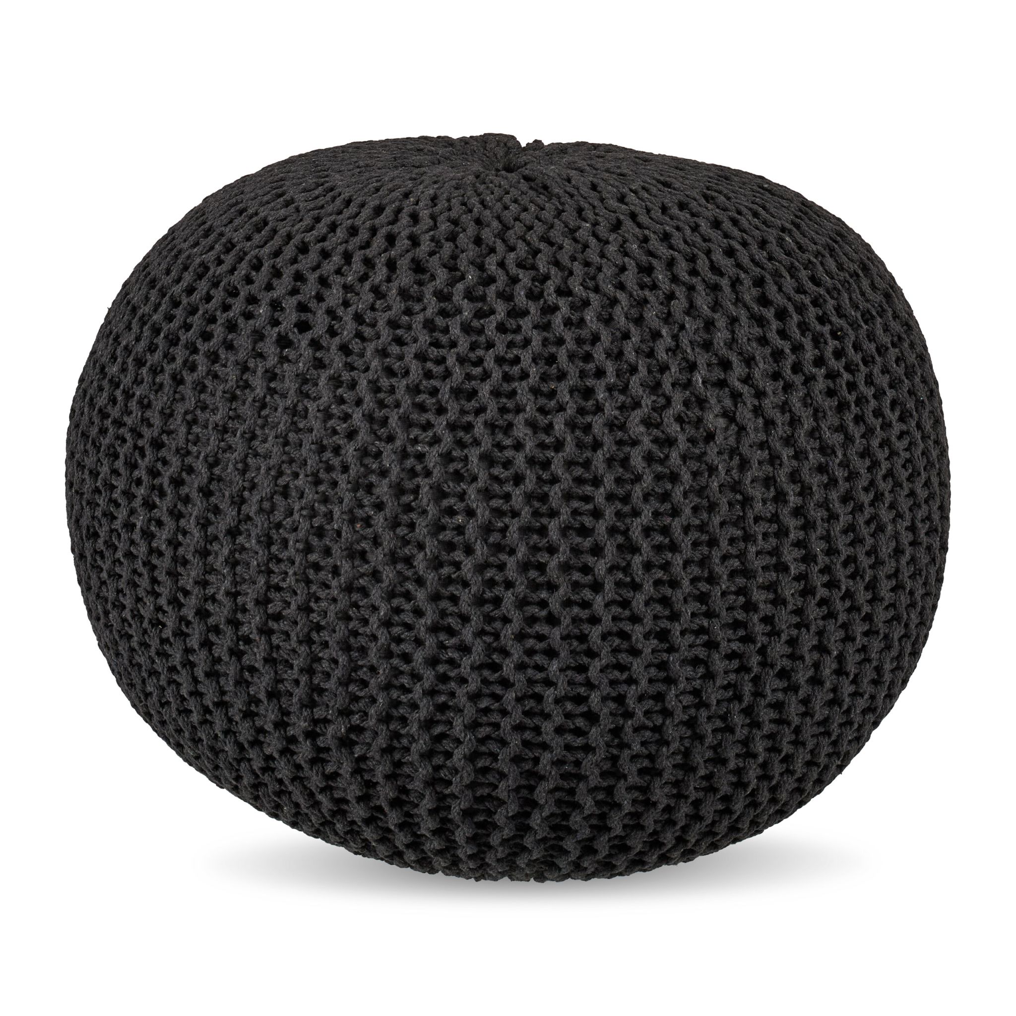 Gestrickter Pouf Anthrazit