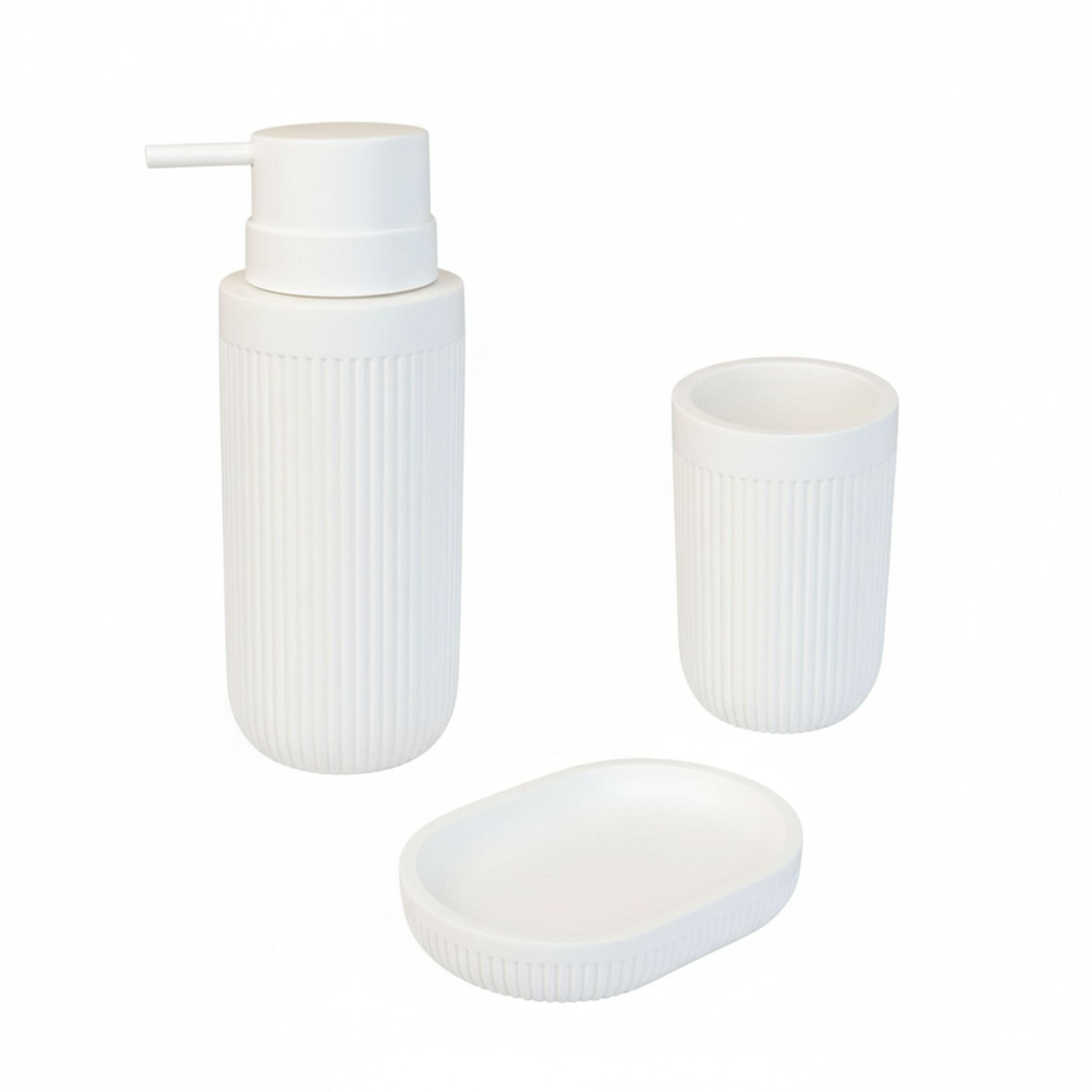Bad Accessoires 3-teilig Weiss