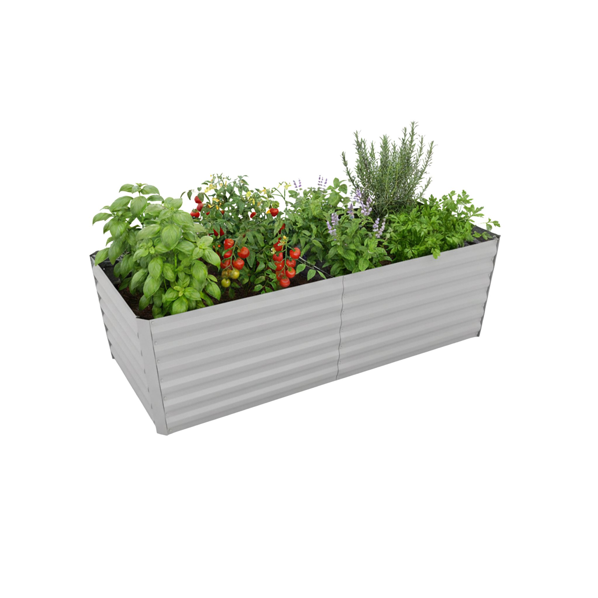 Hochbeet Metall eckig Grau