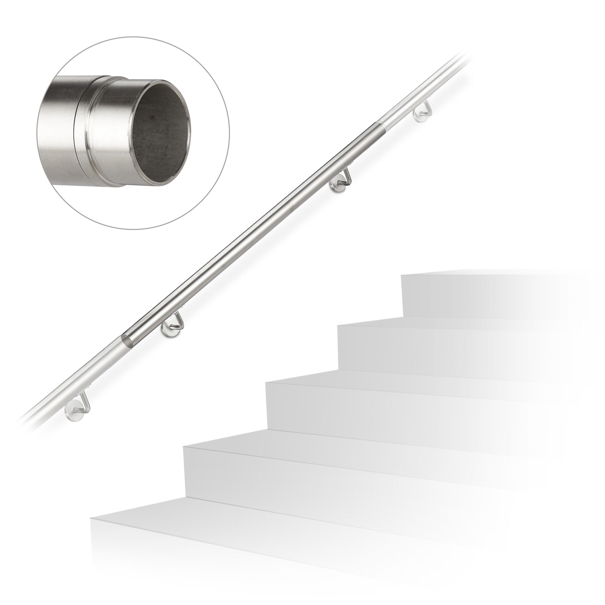 Handlauf 100cm erweiterbar Silber