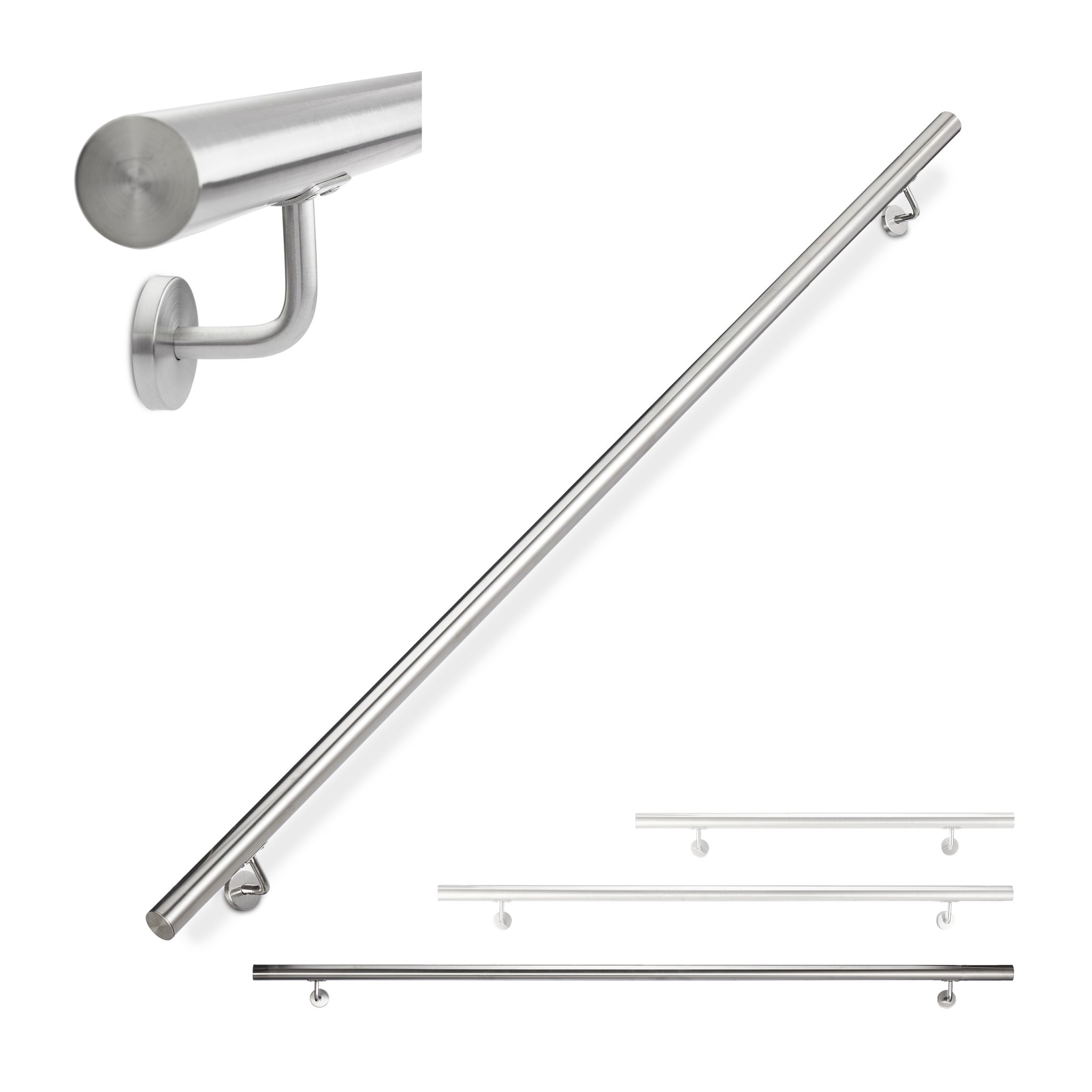 Handlauf Edelstahl Silber