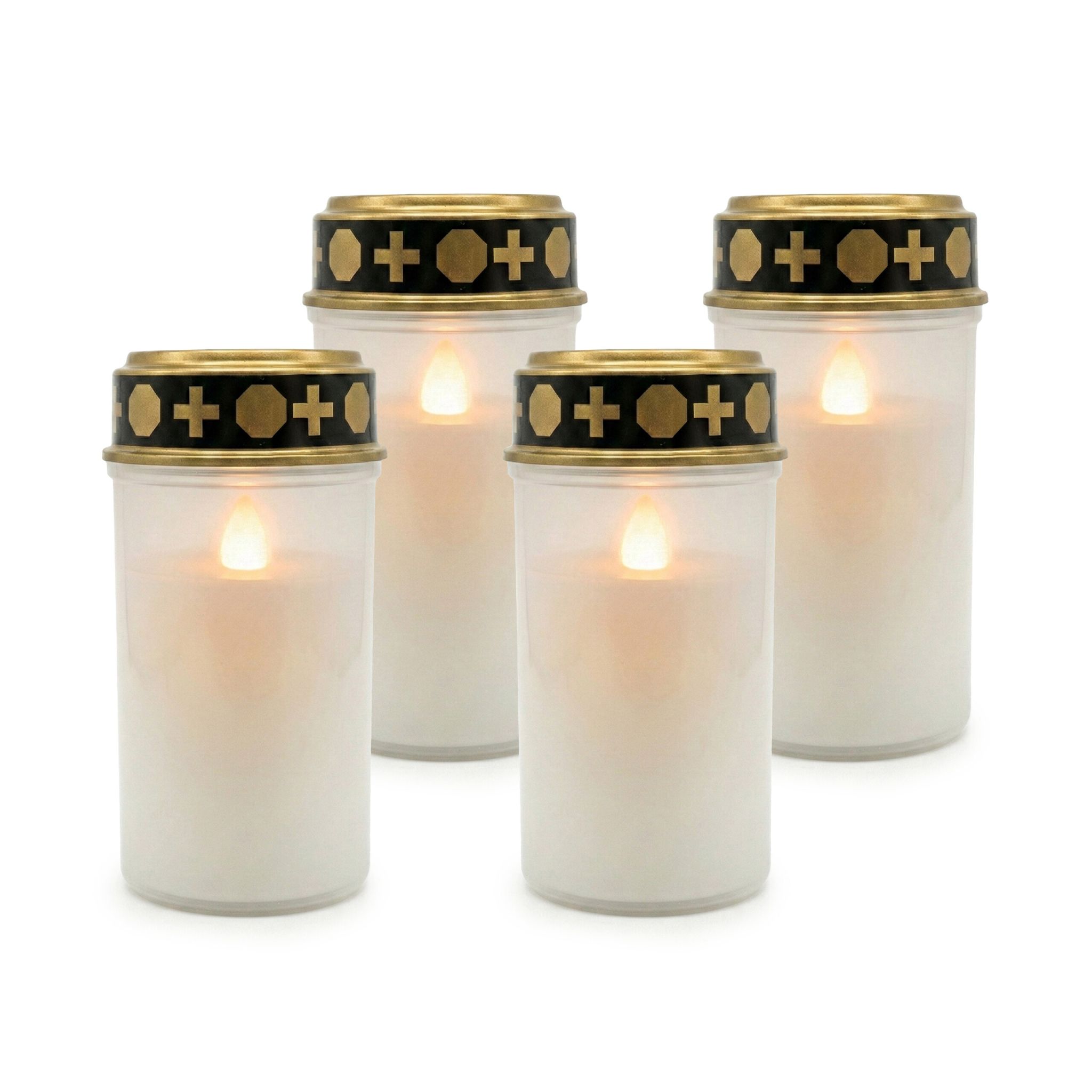 LED Grablicht 4er-Set Weiss-Gold-Schwarz