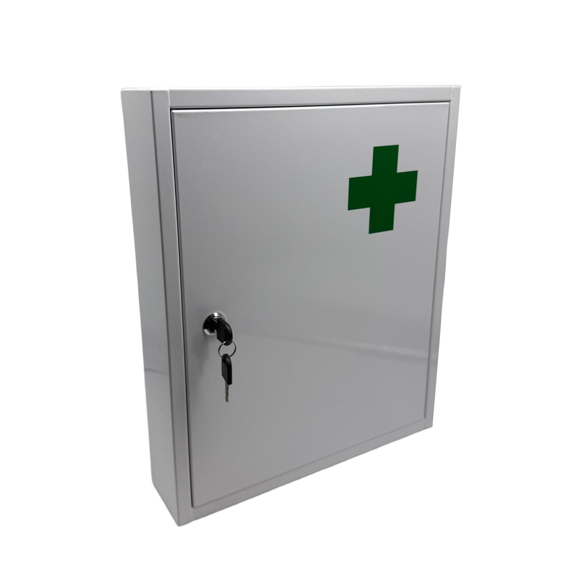 Abschliessbarer Medizinschrank Weiss-Grün