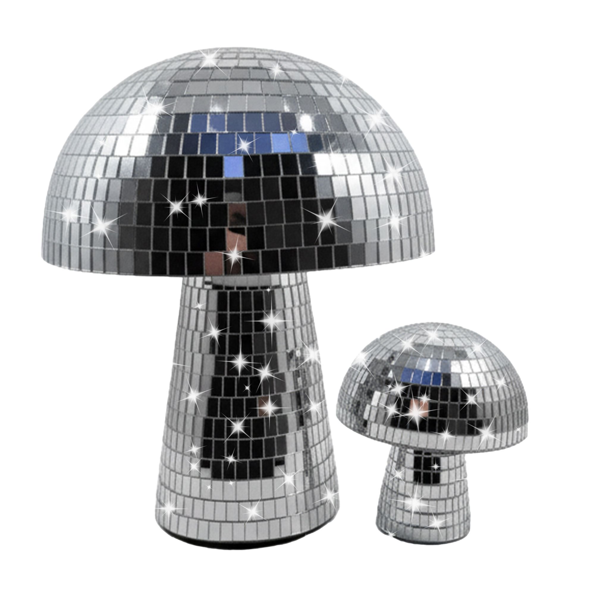 Disco Pilz 2er-Set Silber