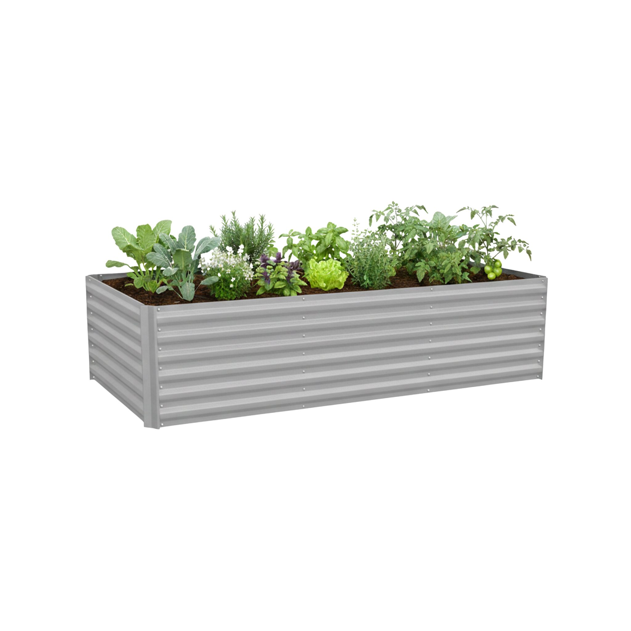 Hochbeet Metall 57 x 240 x 60cm Grau