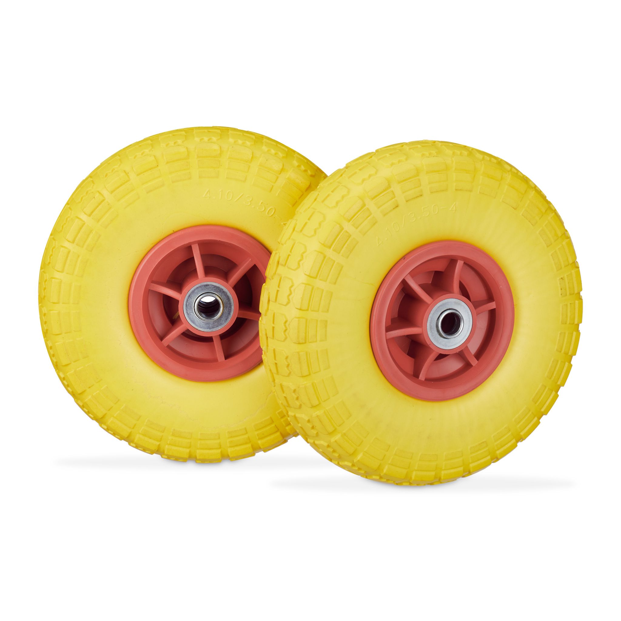 Sackkarrenrad PU 2er-Set 4.1/3.5-4 Gelb-Rot