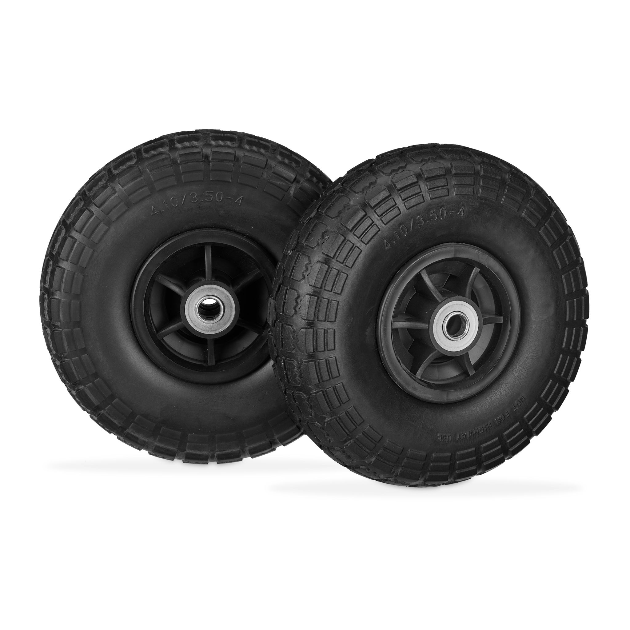 Sackkarrenrad PU 2er-Set 4.1/3.5-4 Schwarz