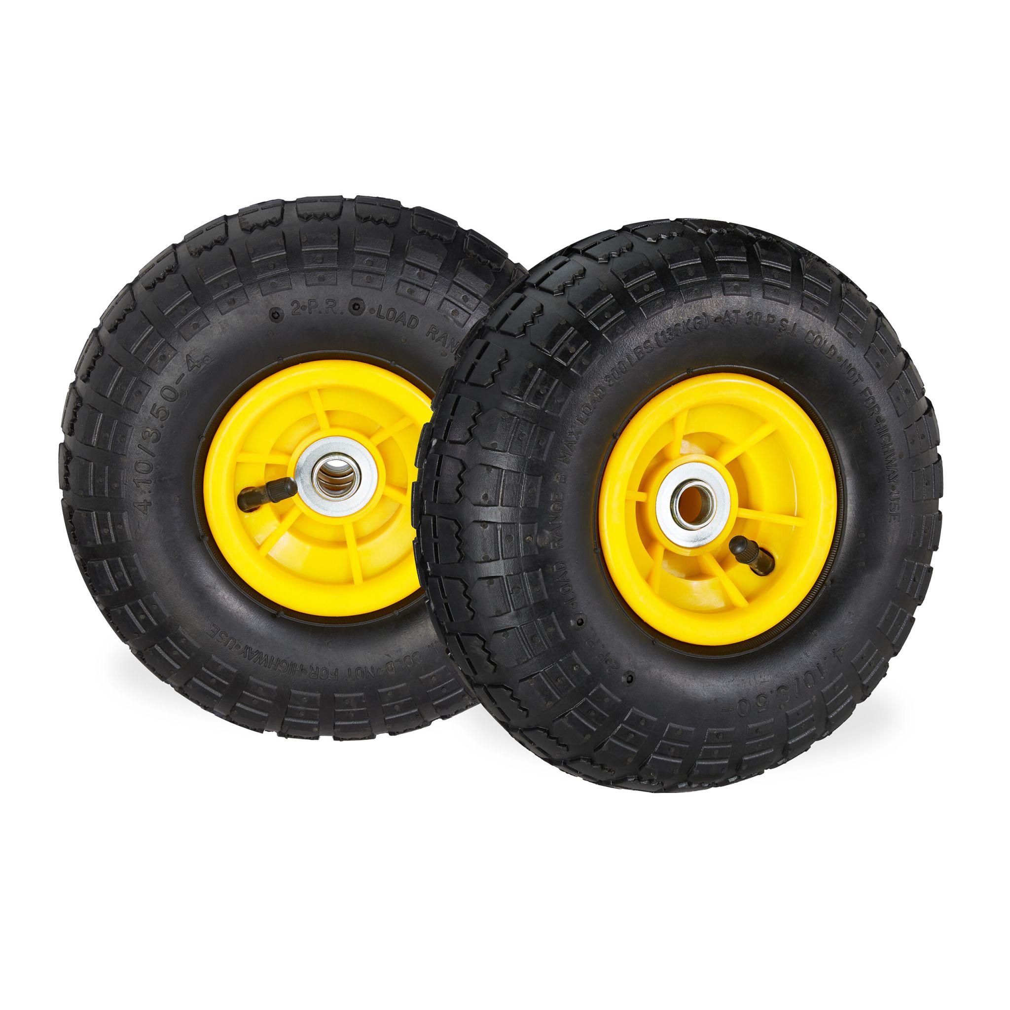 Sackkarrenrad 2er-Set 3.5-4 Gelb-Schwarz