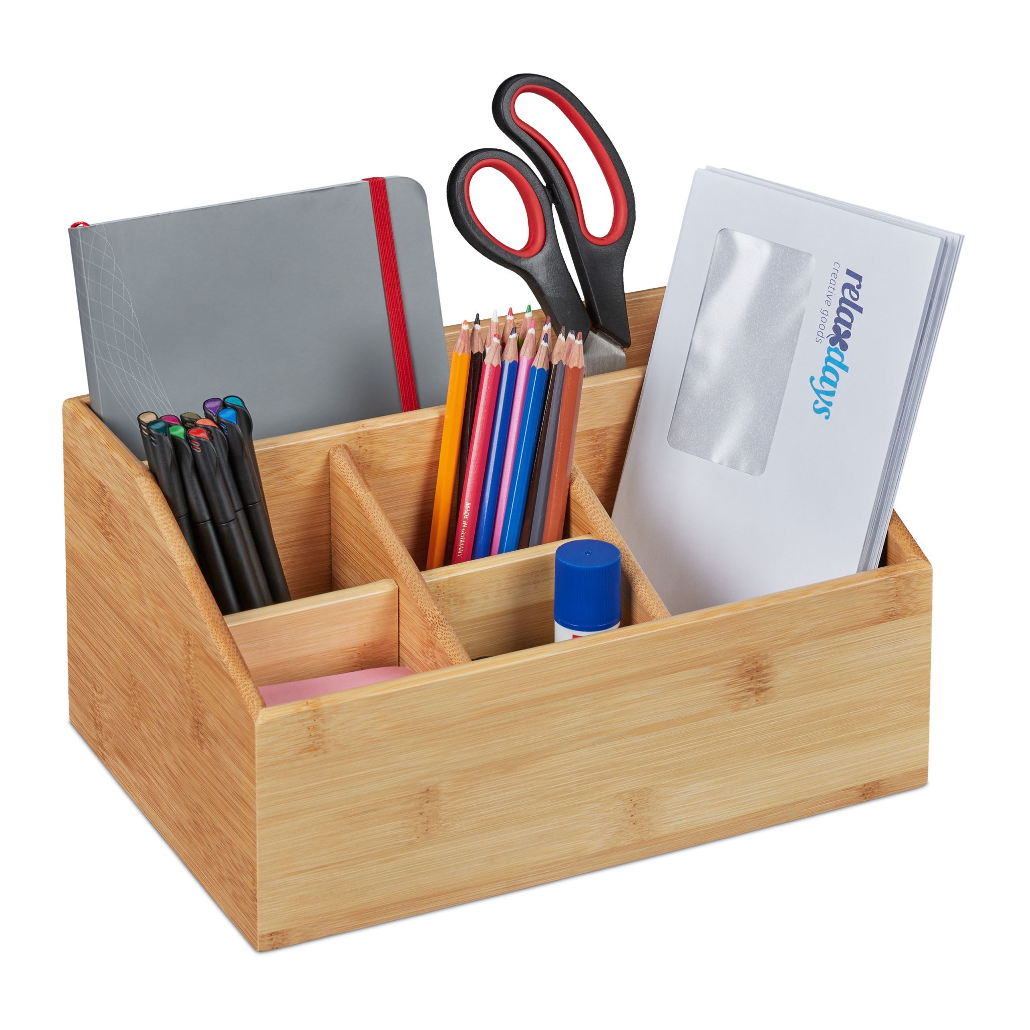 Schreibtisch Organizer Bambus Hellbraun