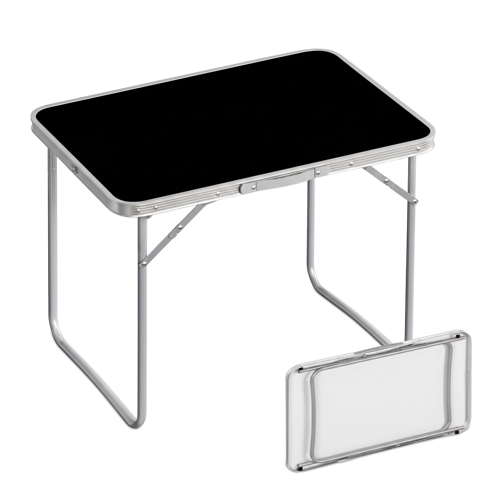 Klappbarer Campingtisch Schwarz-Silber