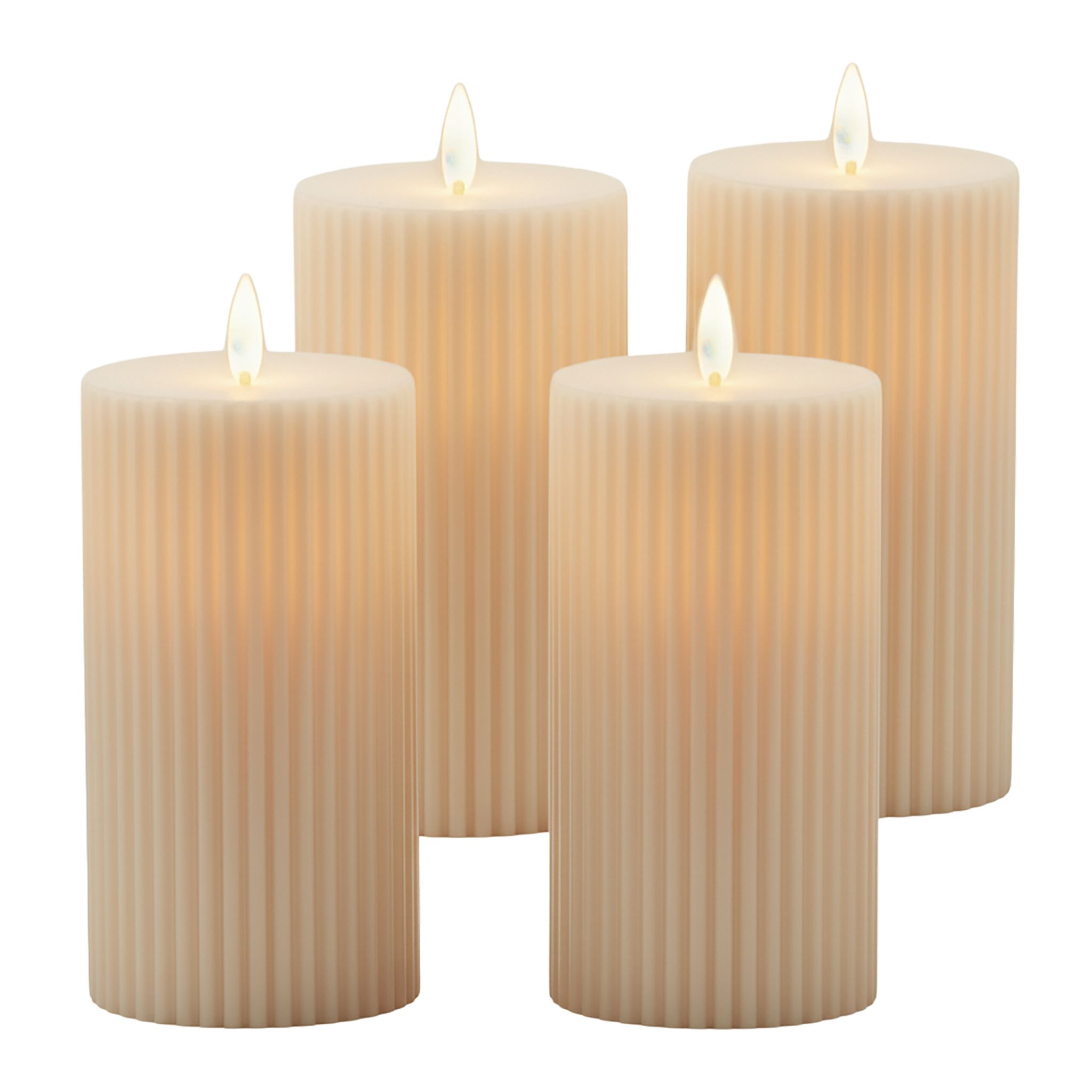 LED Kerzen 4er-Set Creme