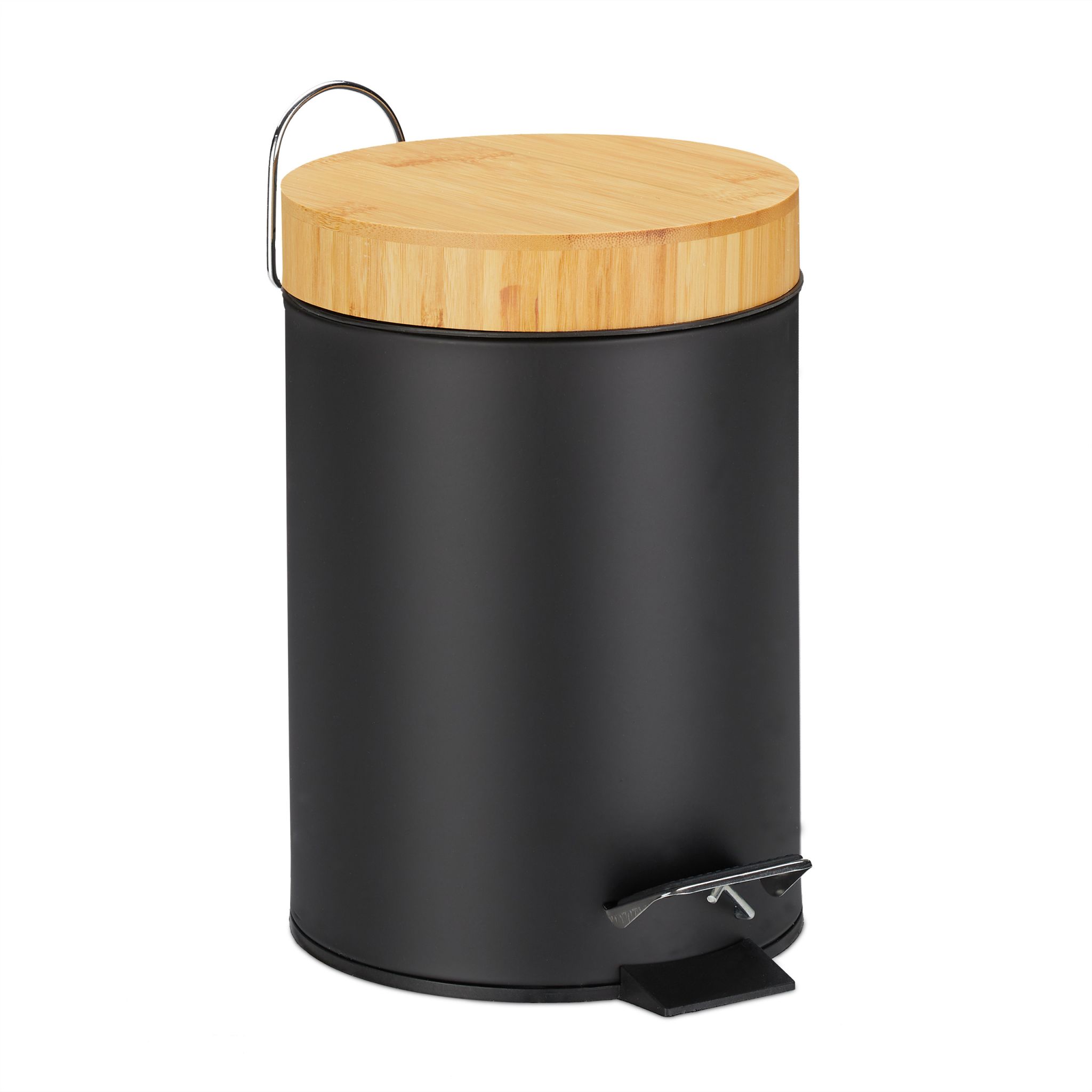 Mülleimer Bad 3L Hellbraun-Schwarz