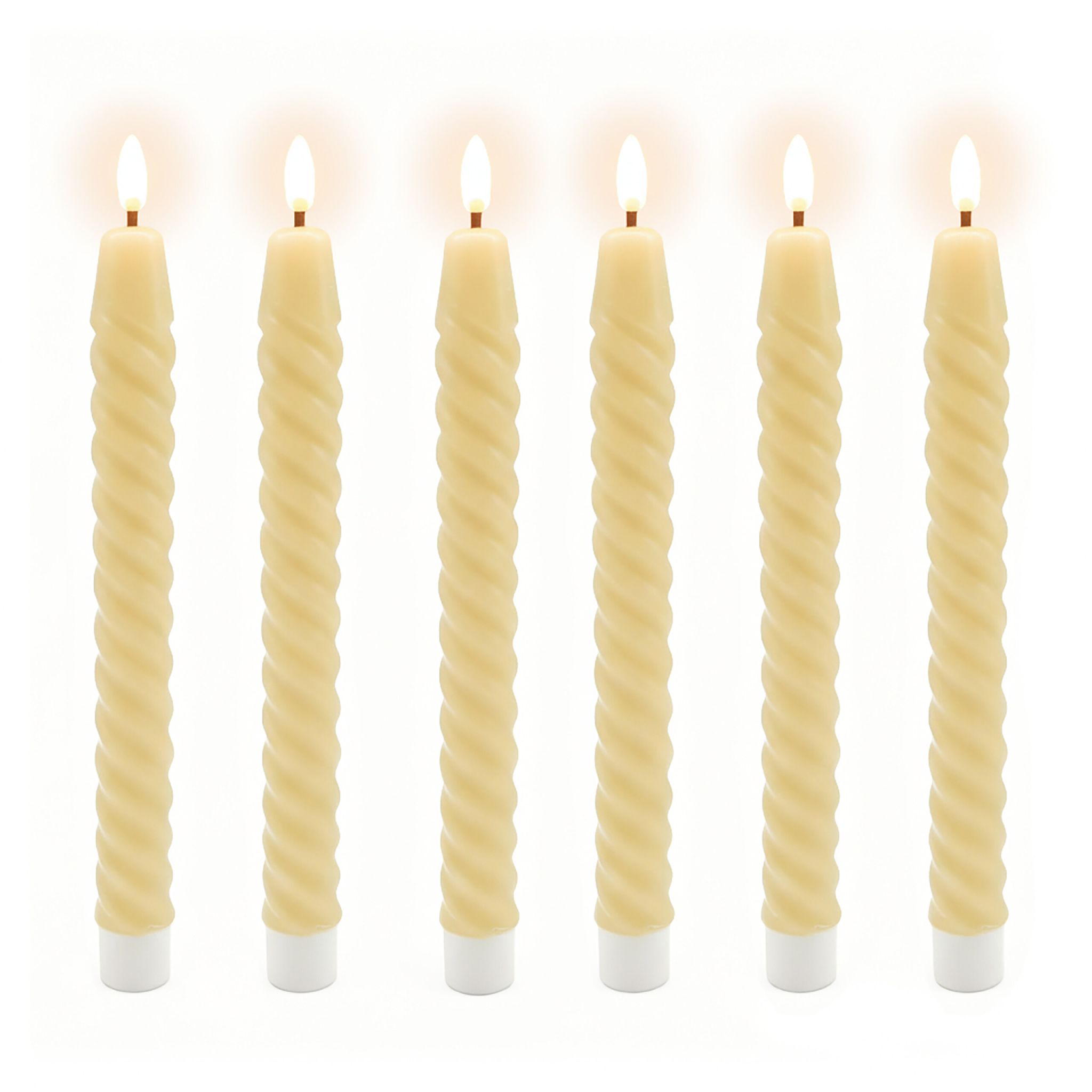 LED Stabkerzen 6er-Set Beige