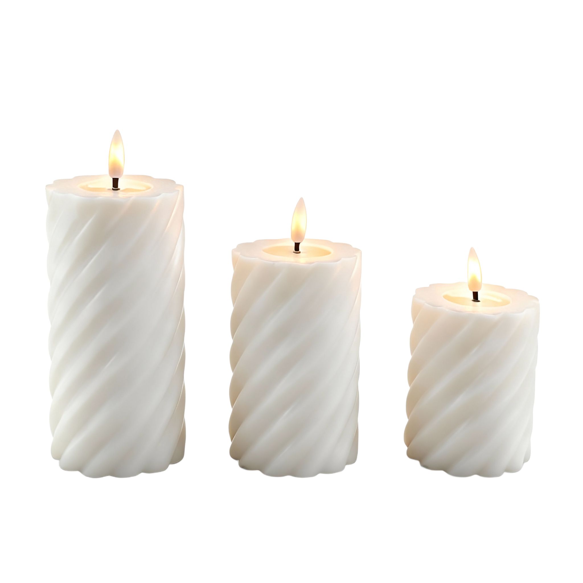 LED Kerzen 3er-Set Weiss