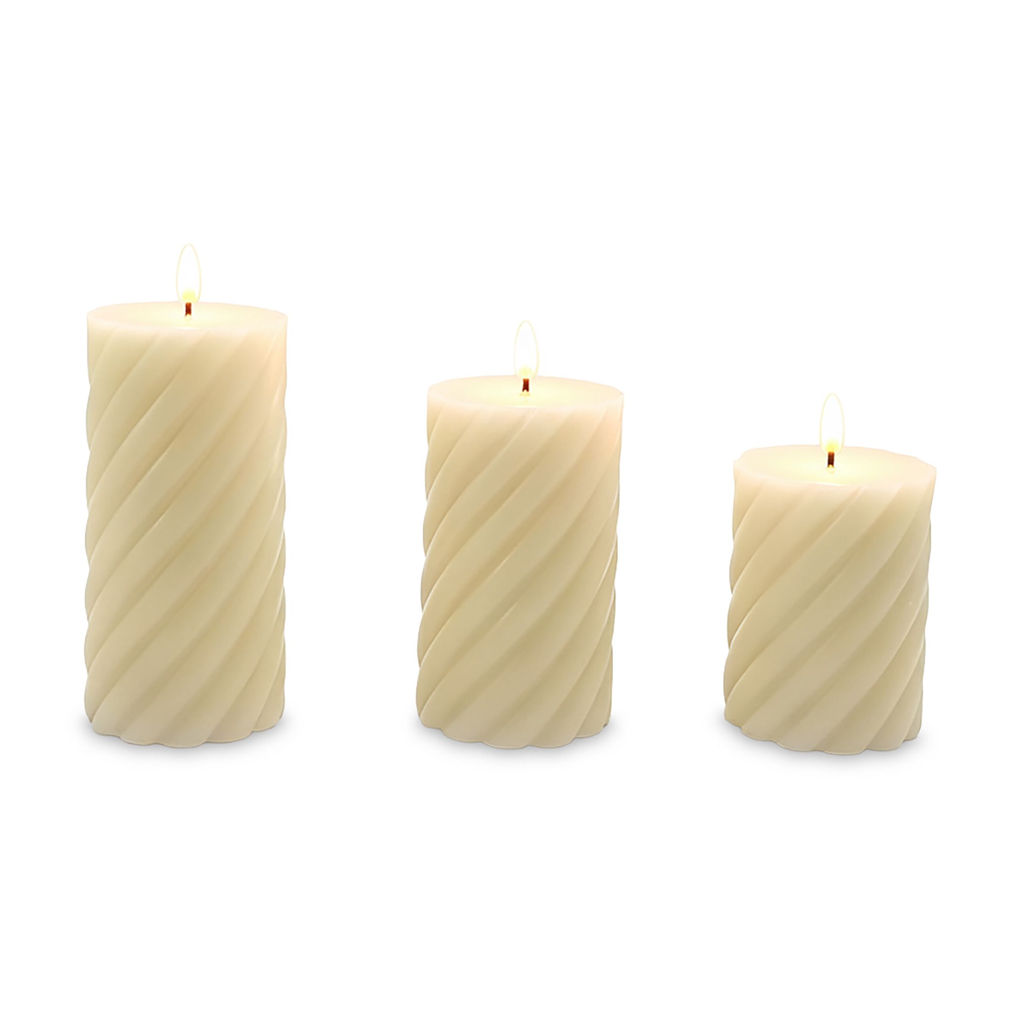 LED Kerzen 3er-Set Creme