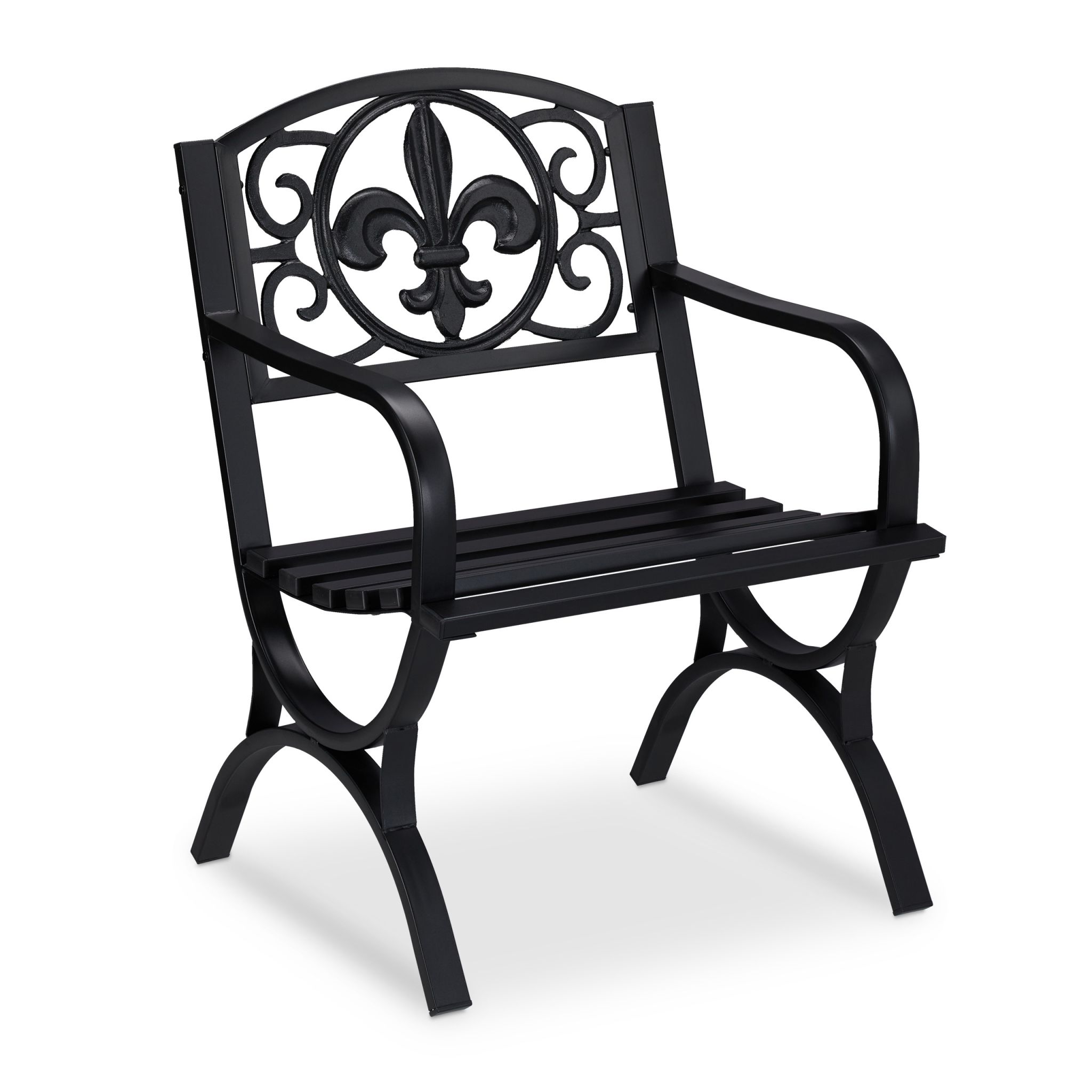 Gartenstuhl Metall antik Schwarz
