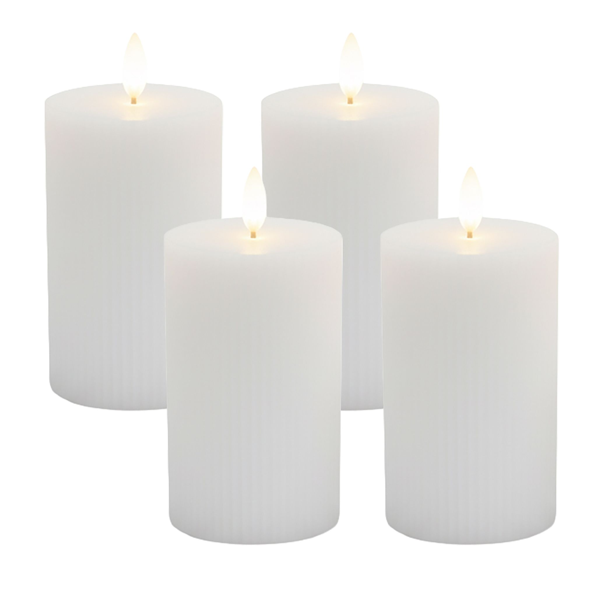 LED Kerzen 4er-Set 13cm Weiss