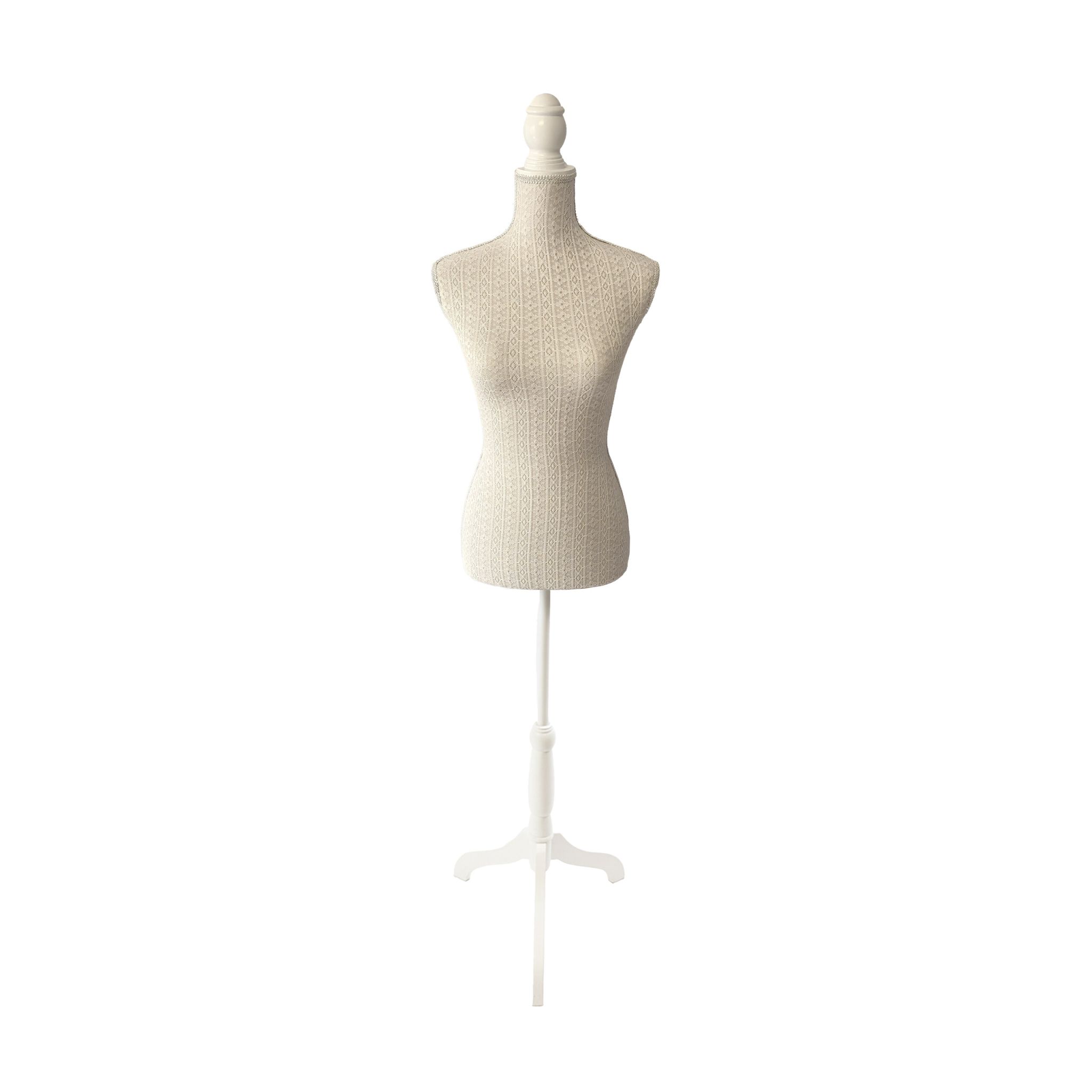 Weibliche Schneiderpuppe 36/38 Spitze Beige-Weiss