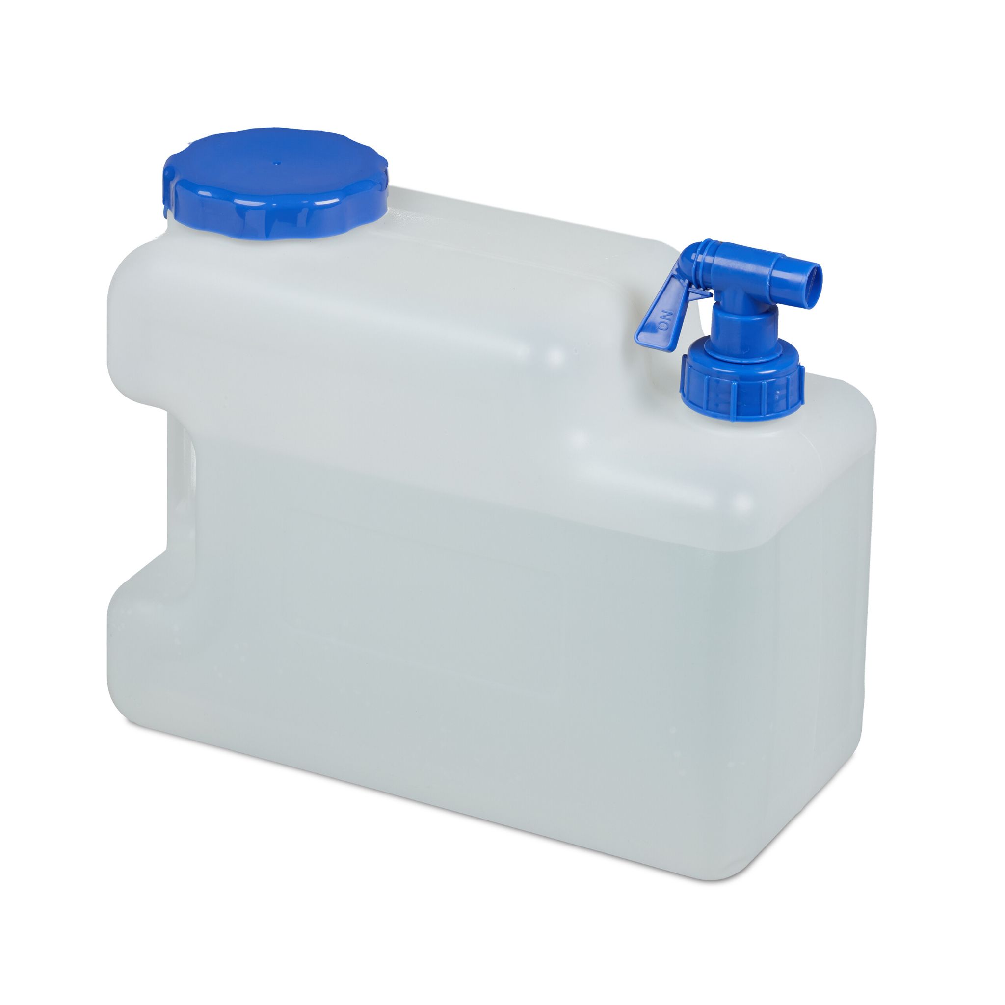 Wasserkanister mit Hahn Weiss-Blau