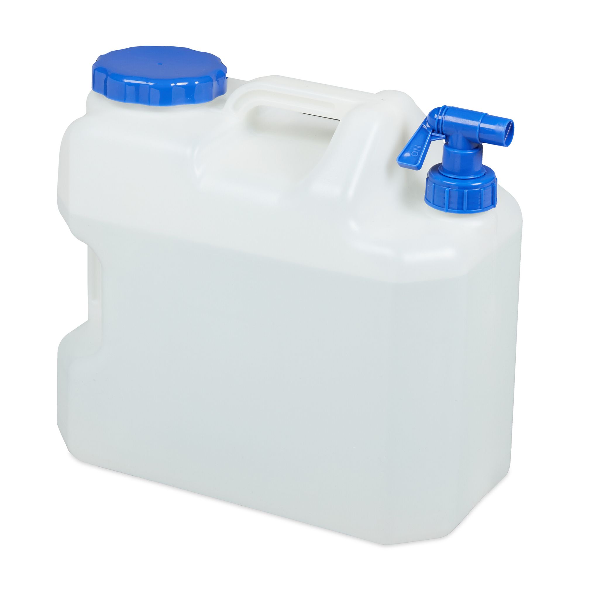 Wasserkanister mit Hahn Weiss-Blau