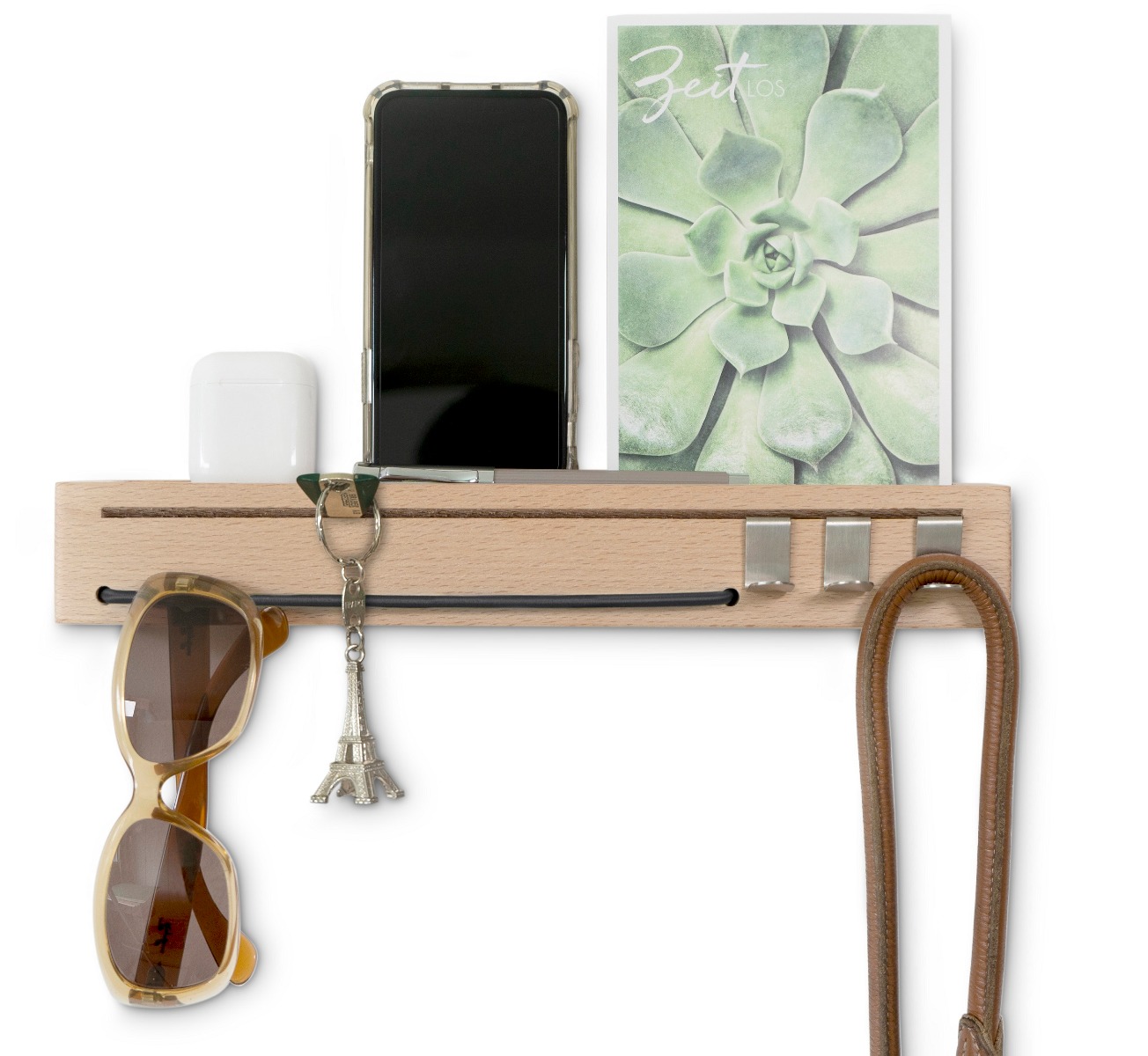 mon.key Schlüsselbrett und Brillenhalter grey