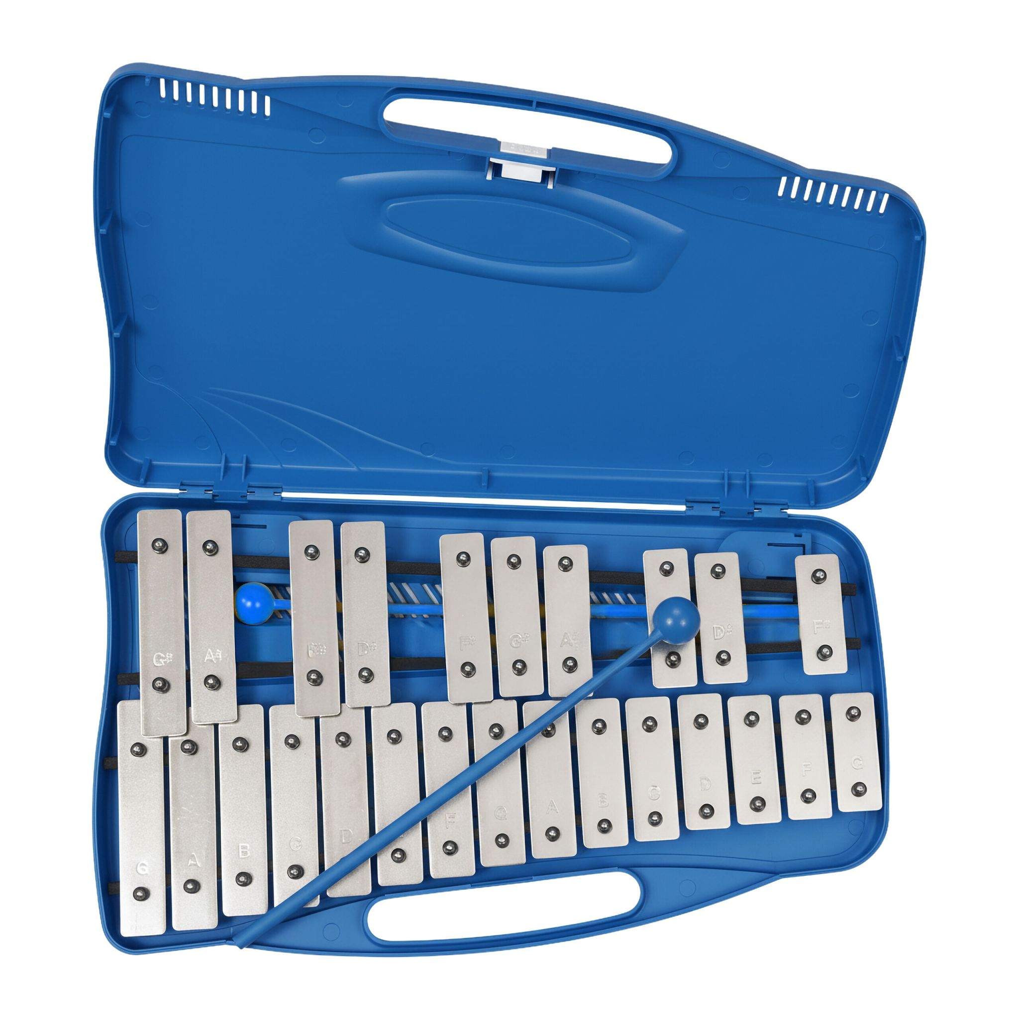 Chromatisches Glockenspiel G5–G7 Blau-Silber
