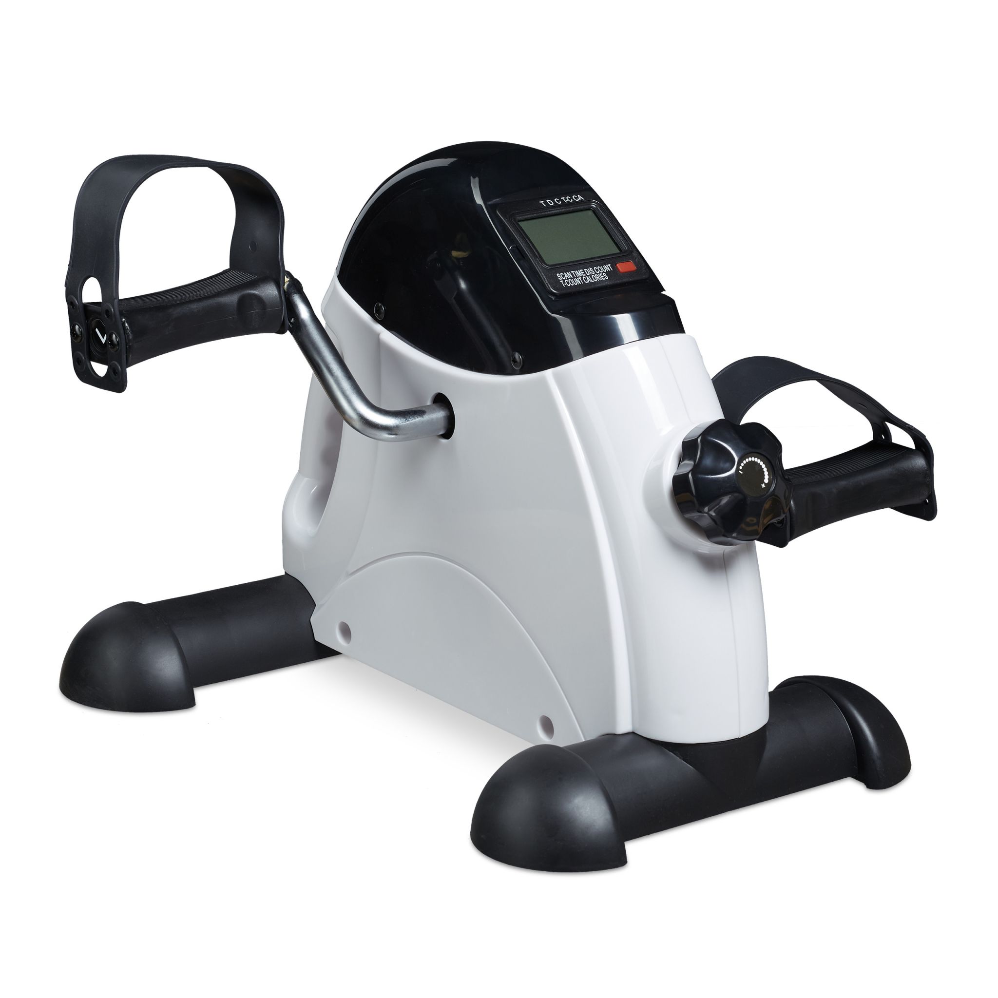 Mini Heimtrainer Fahrrad Weiss-Schwarz