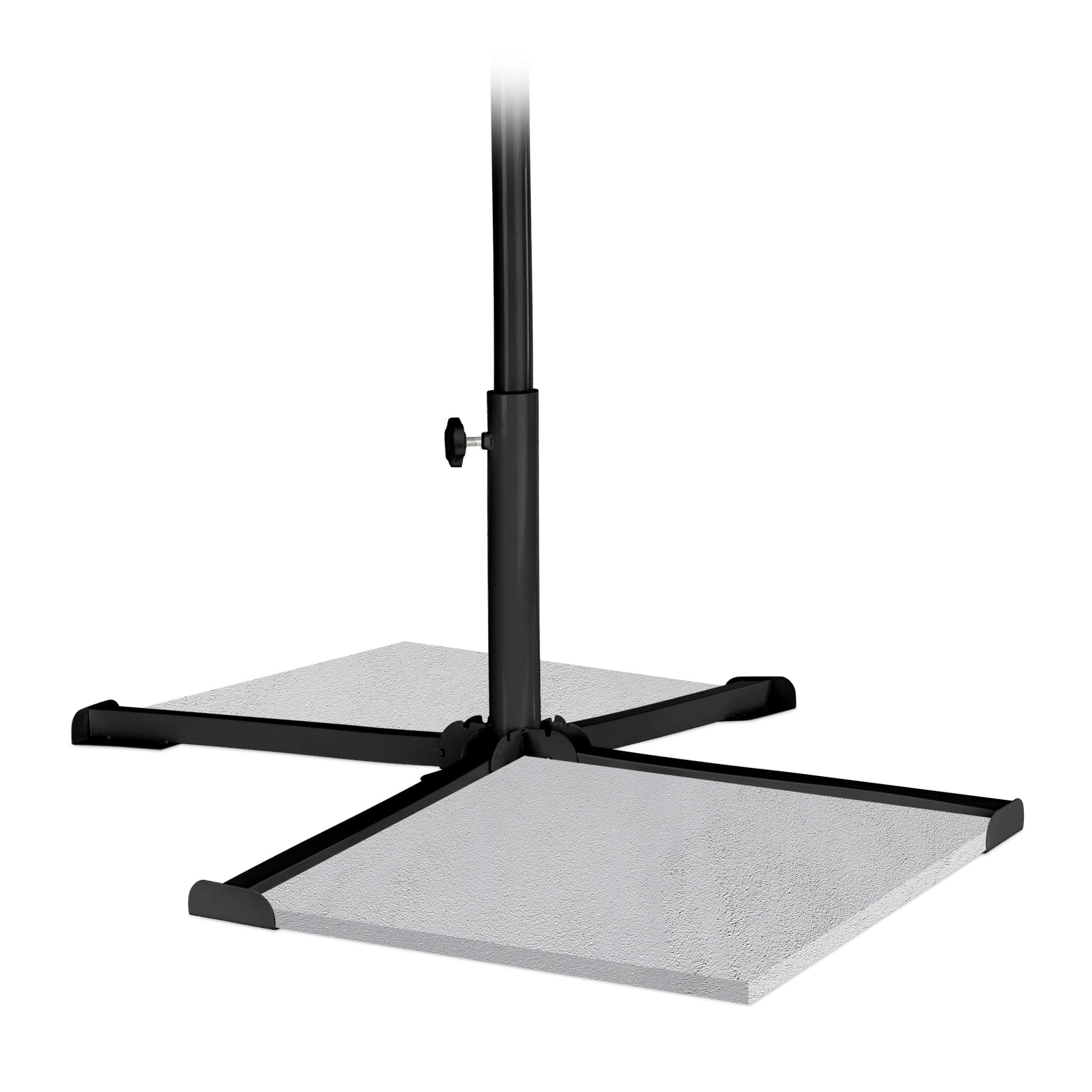 Platten Sonnenschirmständer schwarz Schwarz