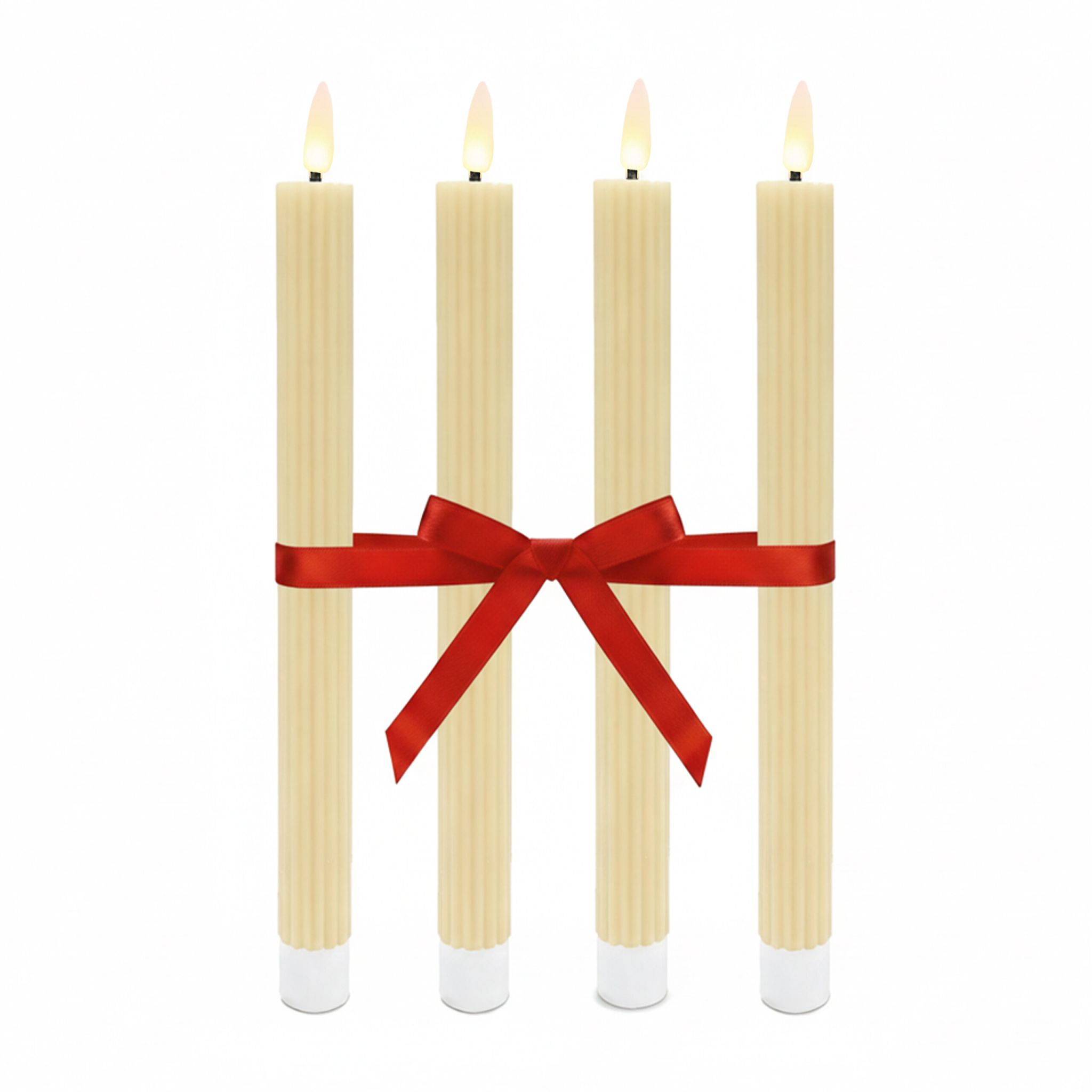 LED Stabkerzen 4er-Set Beige