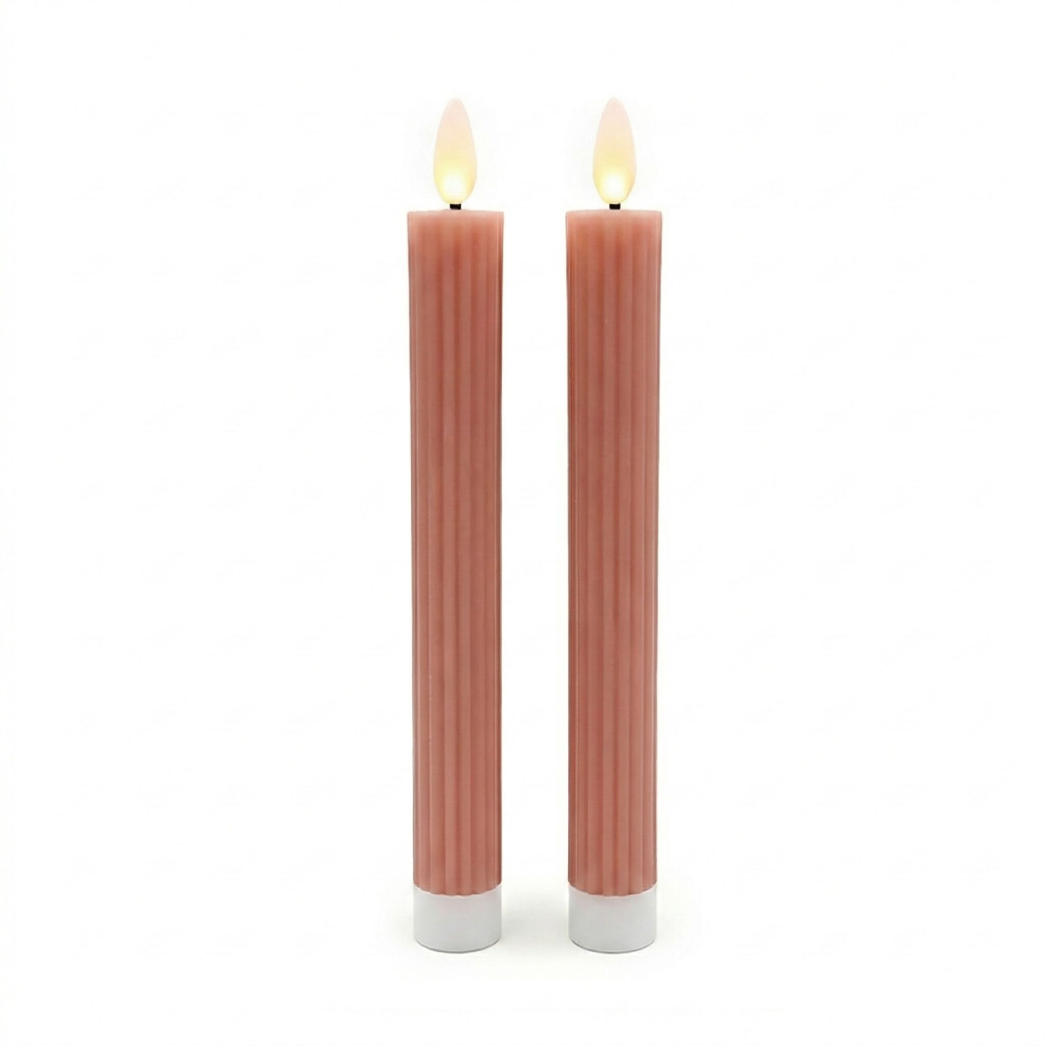 LED Stabkerzen 2er-Set Rosa