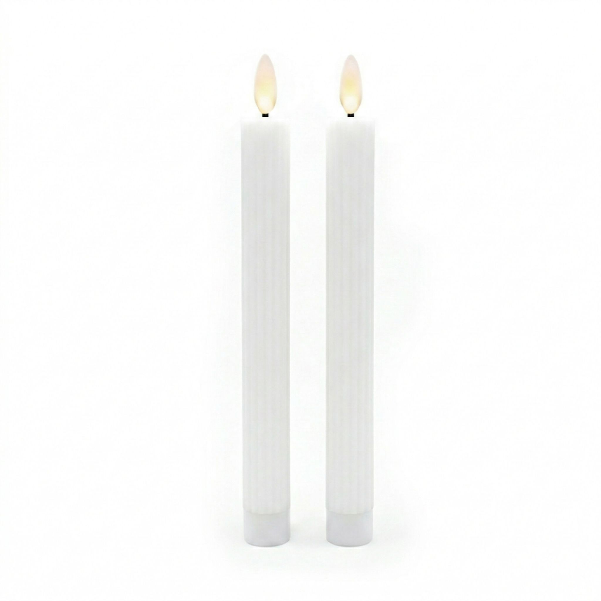 LED Stabkerzen 2er-Set Weiss