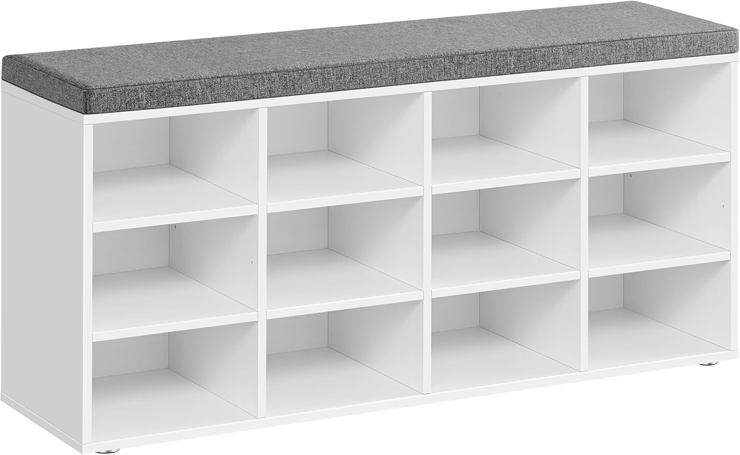 Schuhbank mit Stauraum 12 Fächer Taubengrau