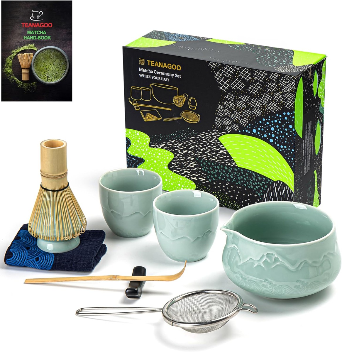 Matcha Set Jade Berg mit Ausgiessschale 9-tlg.