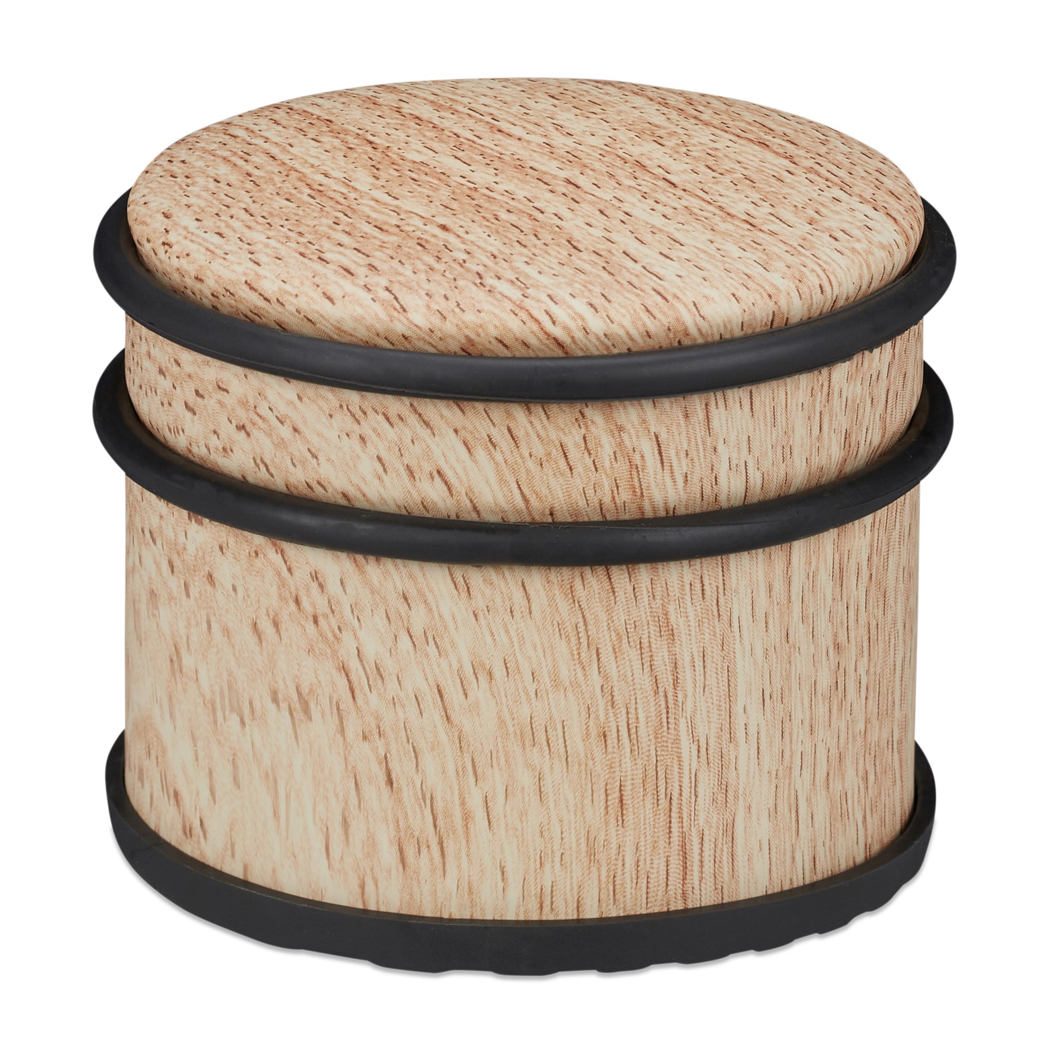 Türstopper Holzoptik hellbraun Hellbraun-Schwarz