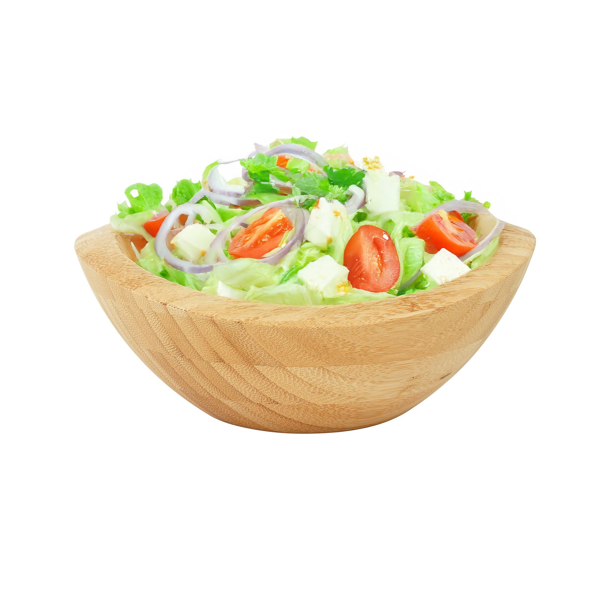 Salatschüssel Bambus Hellbraun