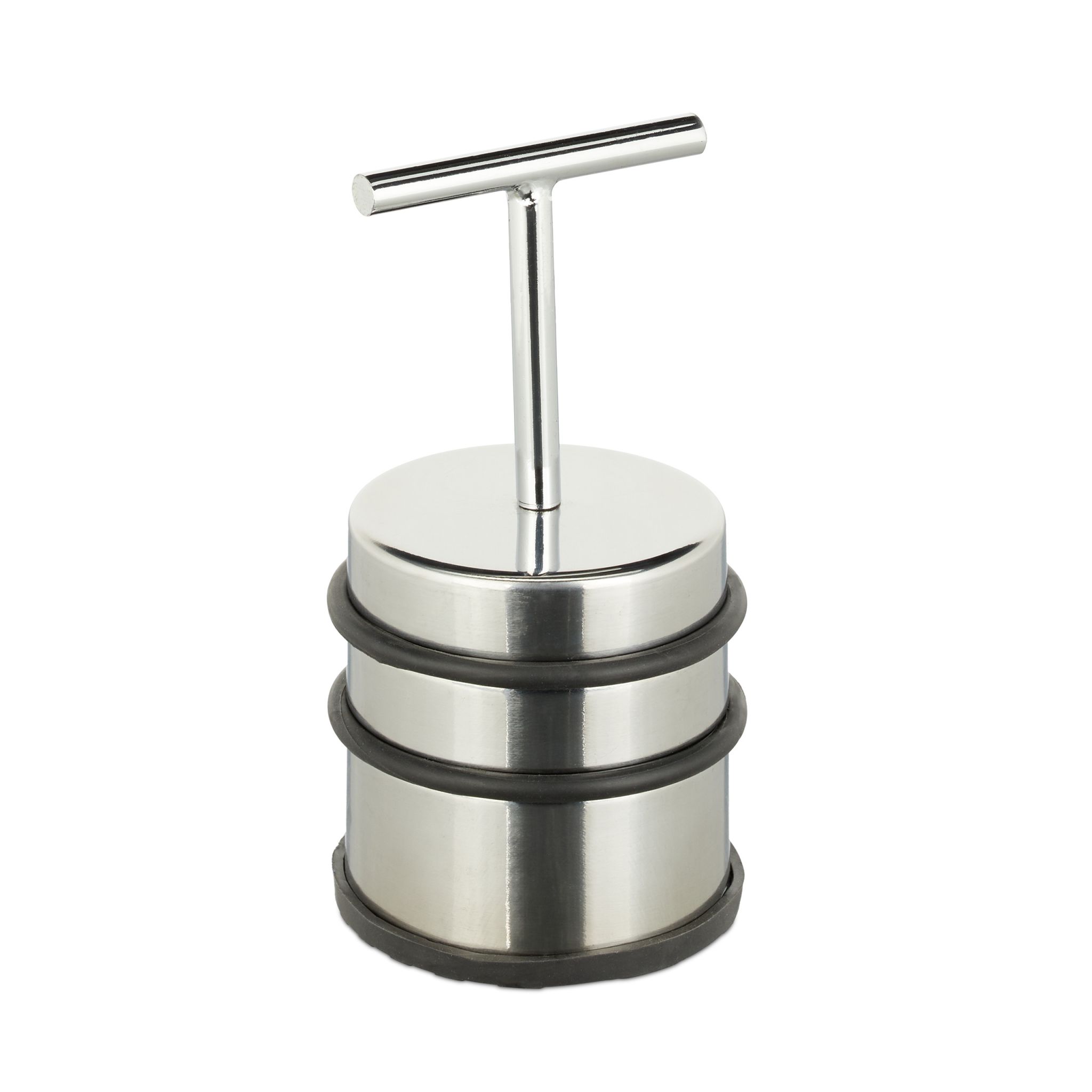 Türstopper mit Griff Schwarz-Silber