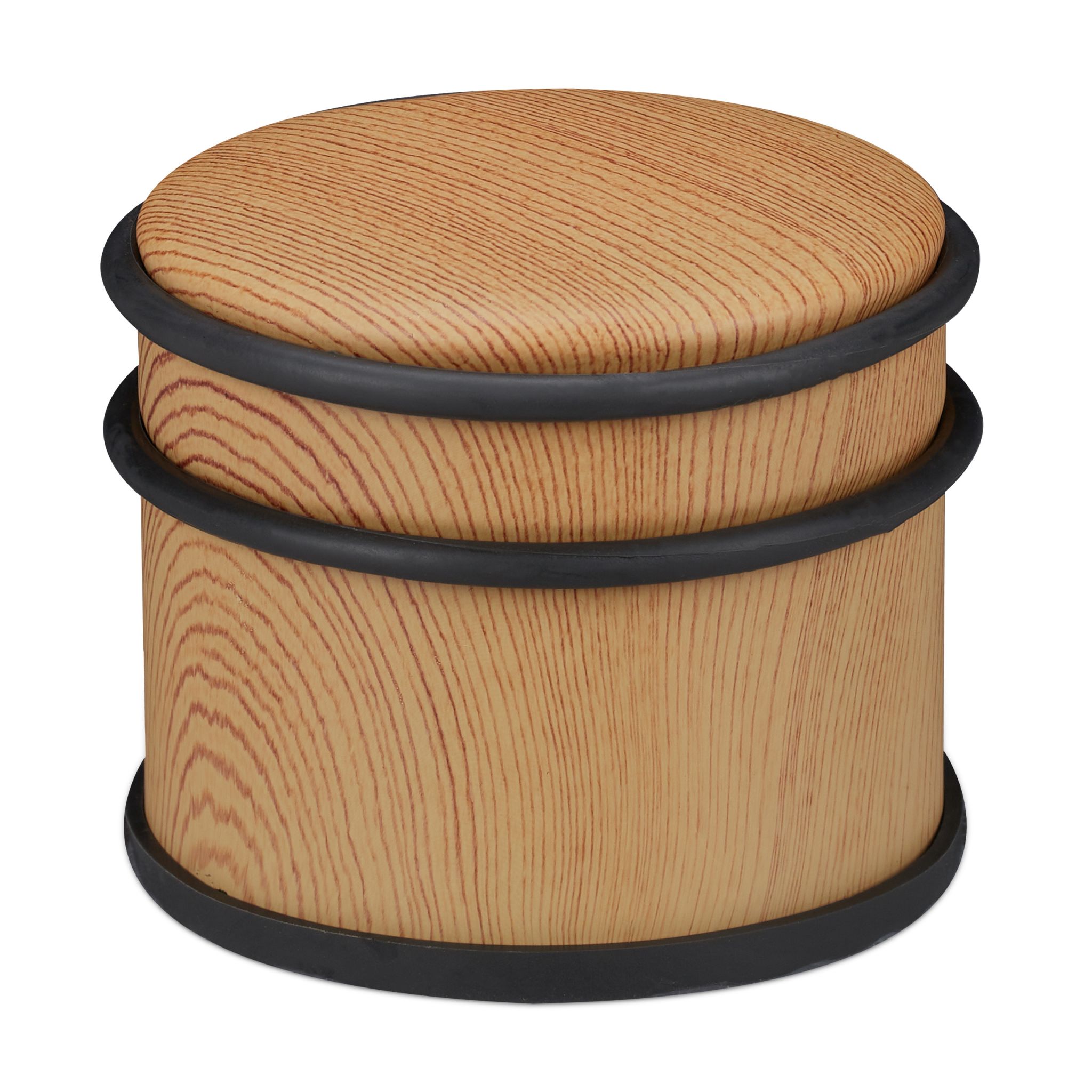 Türstopper Holzoptik Hellbraun-Schwarz
