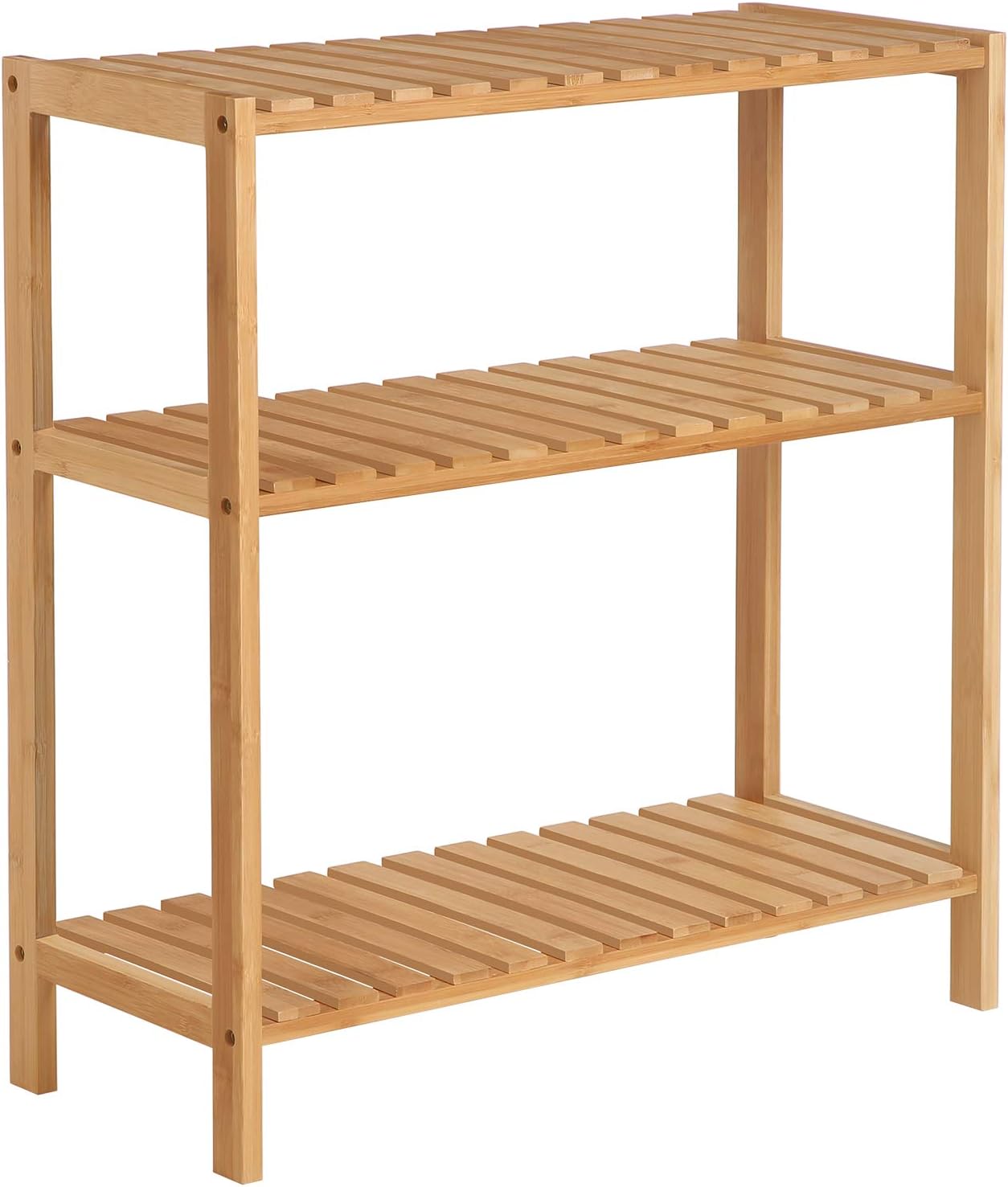 Badezimmerregal Bambus 3 Ebenen Naturbeige