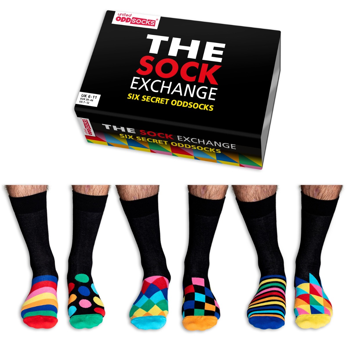 Einzelne Socken im 6er Pack THE SOCK EXCHANGE, Gr. 39-46
