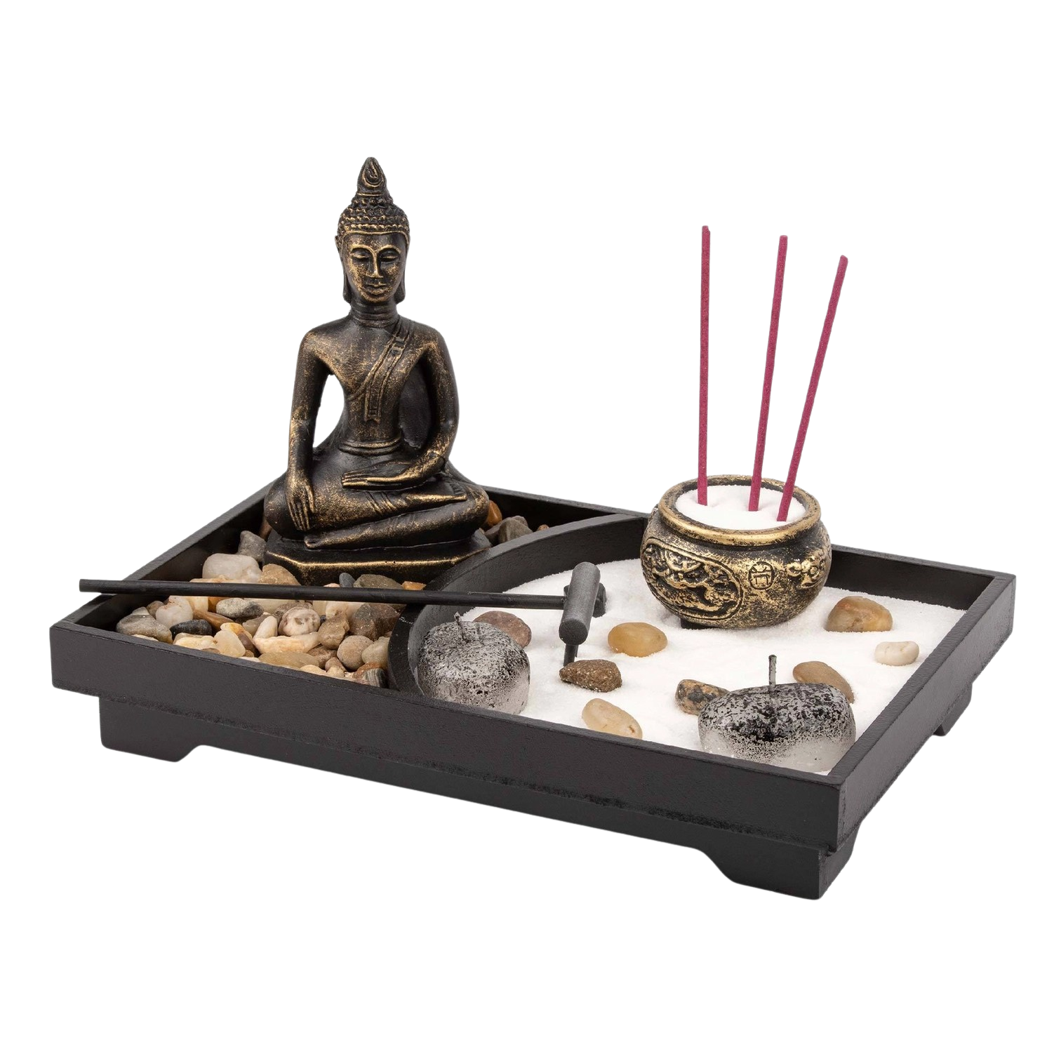 Mini Zen-Garten Buddha Räucherstäbchenhalter
