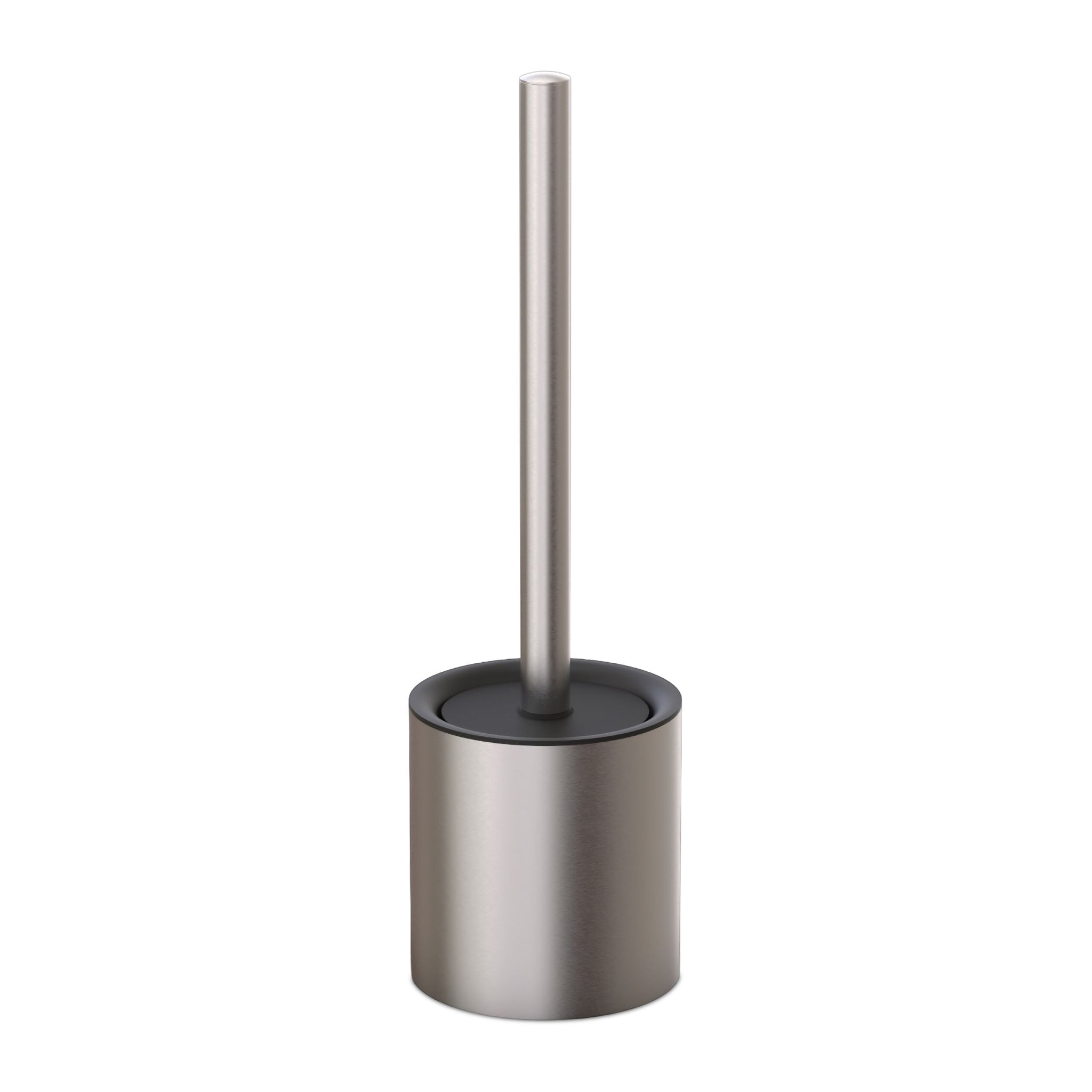 WC-Bürstenhalter mit Klobürste Edelstahl Schwarz-Silber