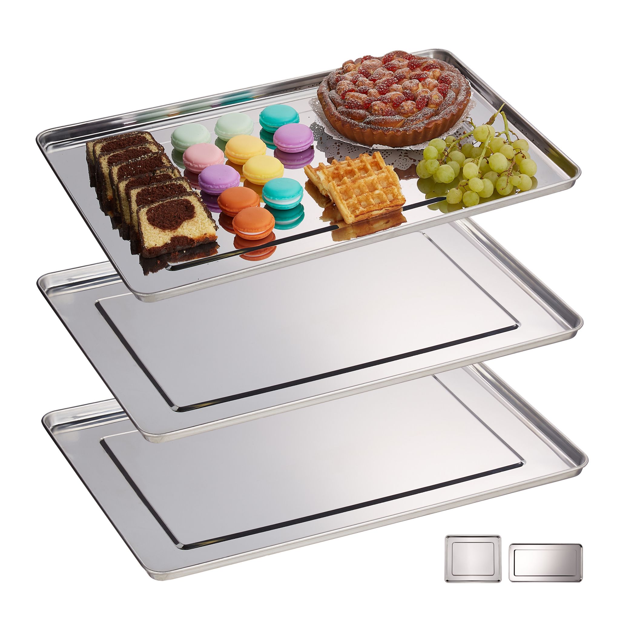 Servierplatte 3er-Set Silber