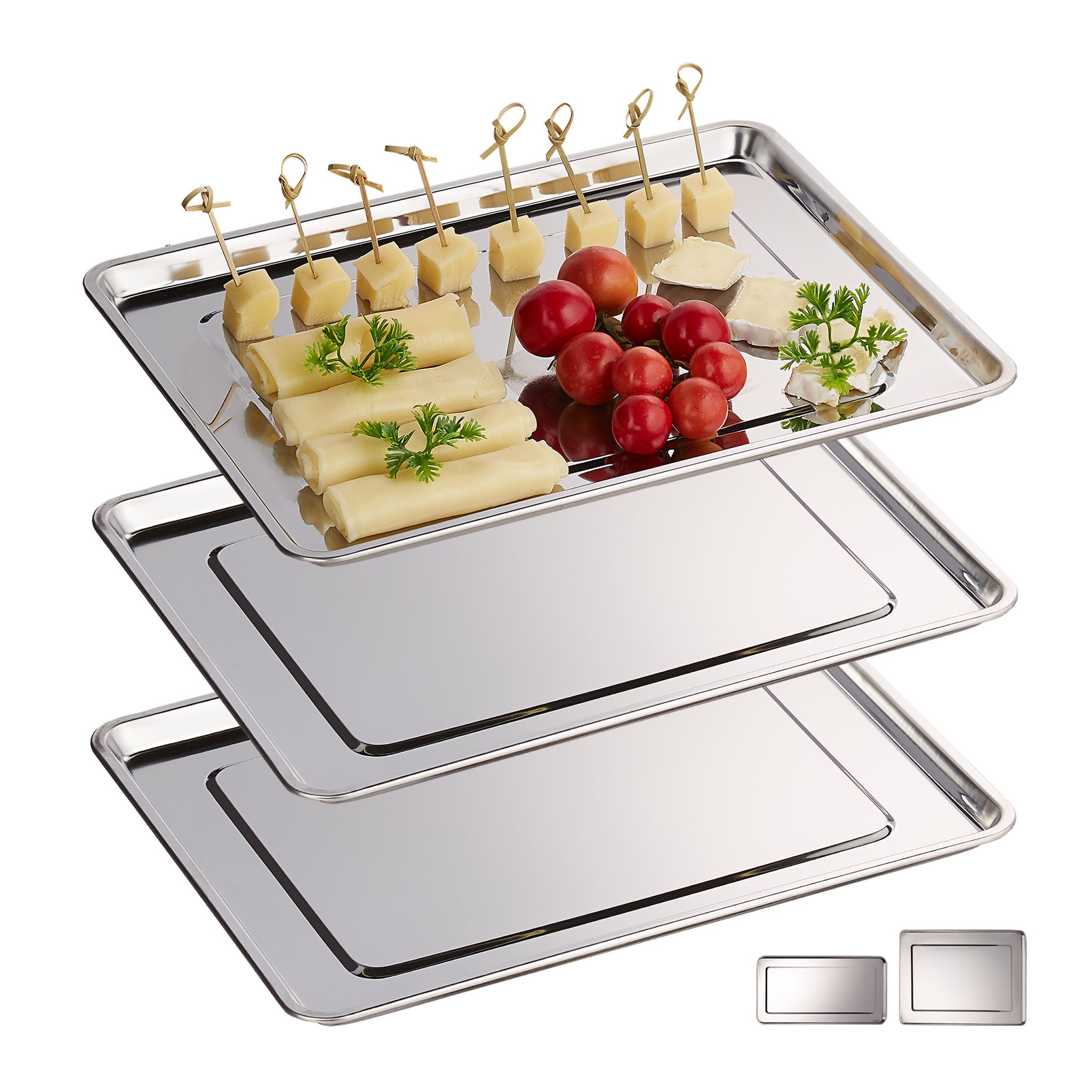 Servierplatte 3er-Set Silber