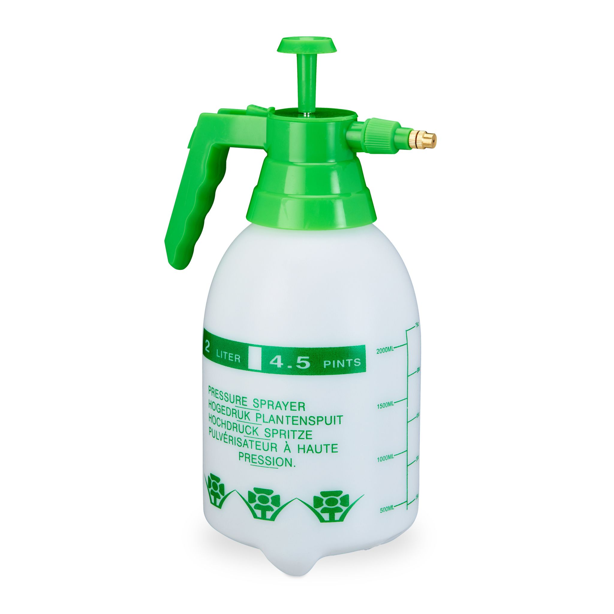 Pumpsprühflasche 2 Liter Weiss-Grün