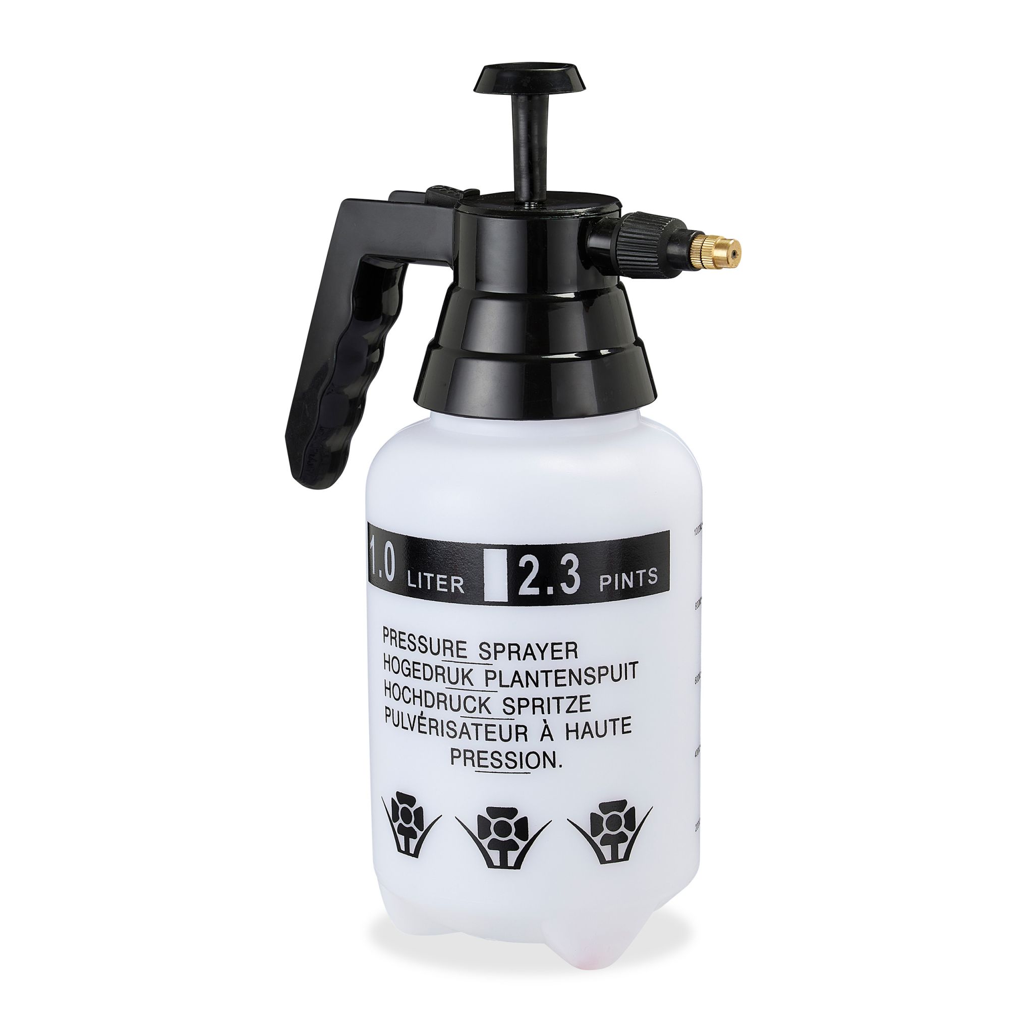 Pumpsprühflasche 1 Liter Weiss-Schwarz