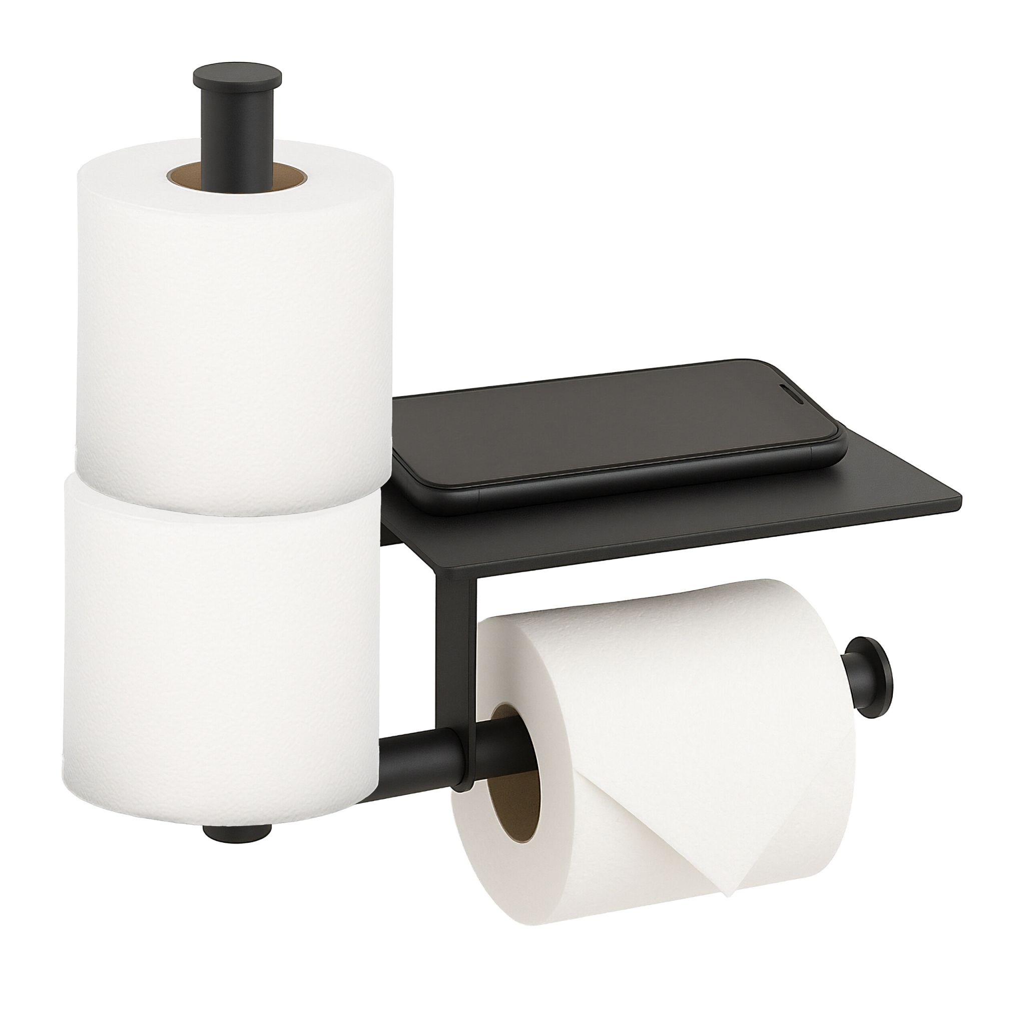 Wand-Toilettenpapierhalter ohne Bohren Schwarz