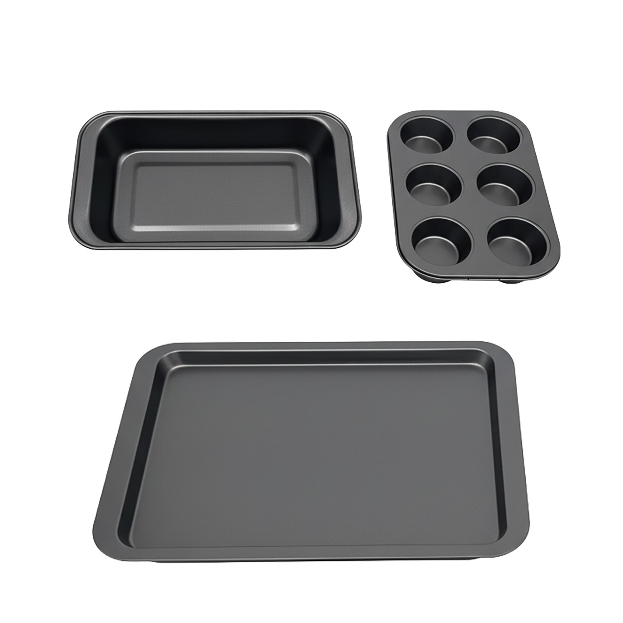 Backformen 3er-Set Anthrazit